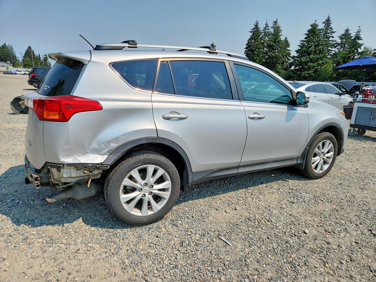 2014 Toyota Rav4 Limited Серебряный vin: 2T3DFREV3EW204173