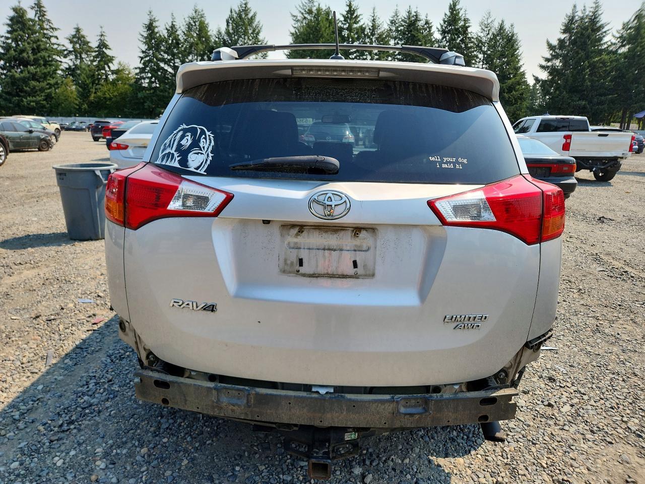 2014 Toyota Rav4 Limited Серебряный vin: 2T3DFREV3EW204173