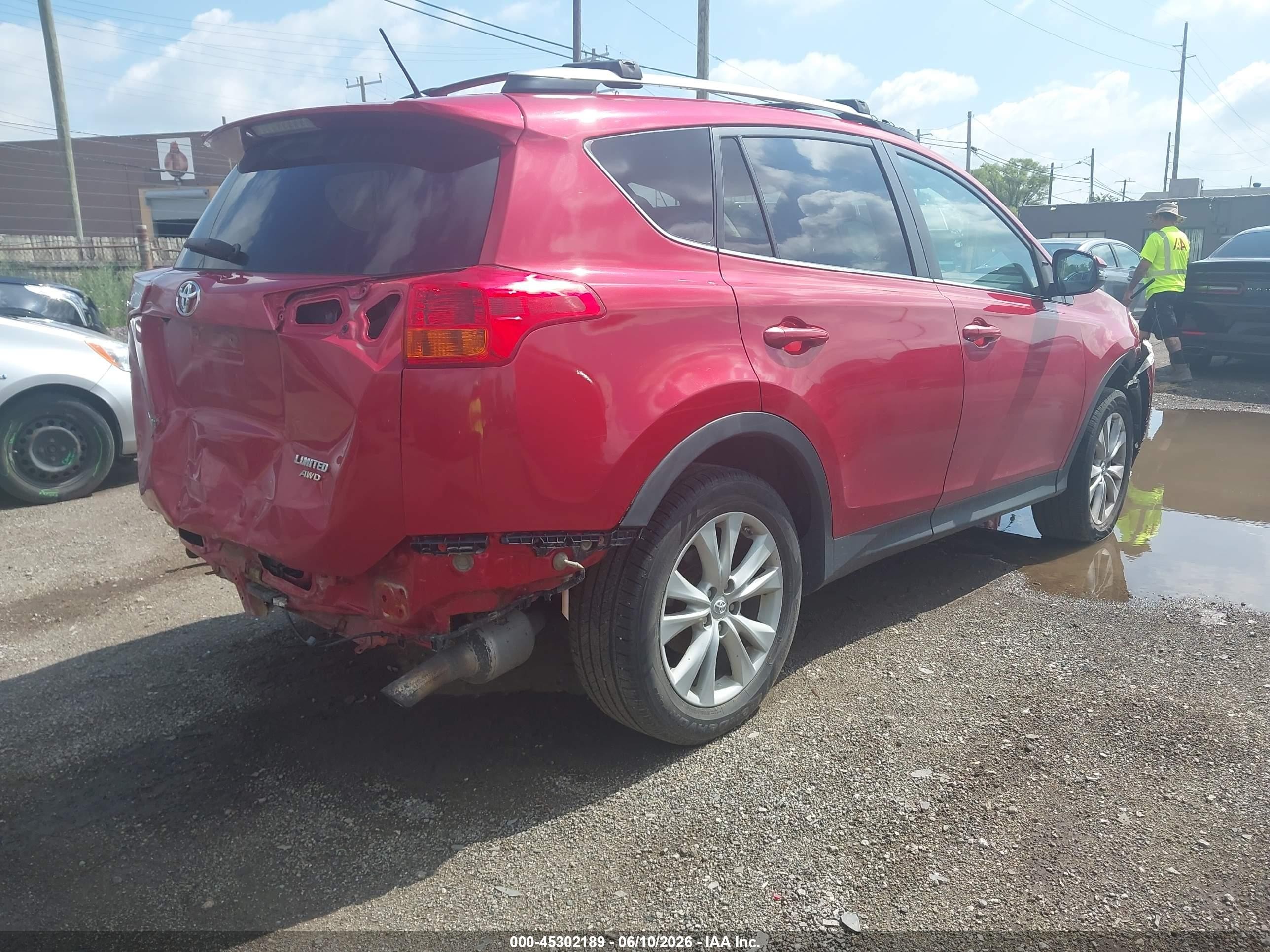 2015 Toyota Rav4 Limited Red vin: 2T3DFREV3FW234971