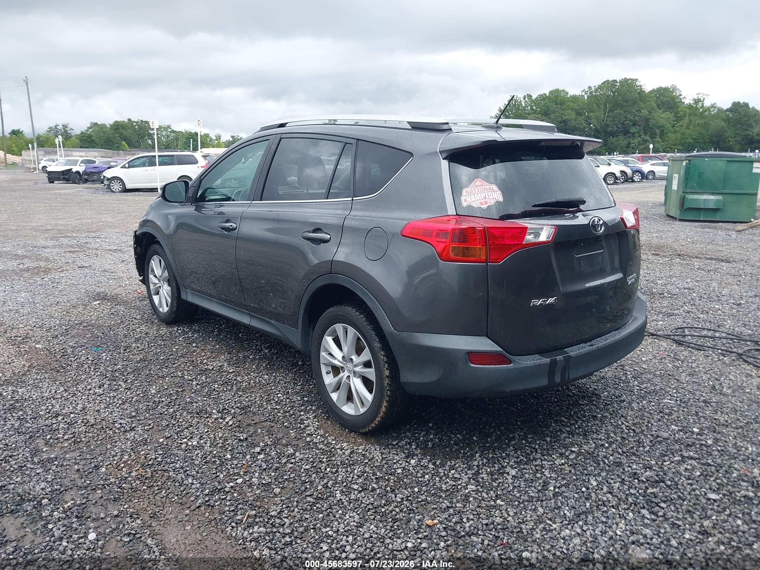 2015 Toyota Rav4 Limited Серый vin: 2T3DFREV3FW265881