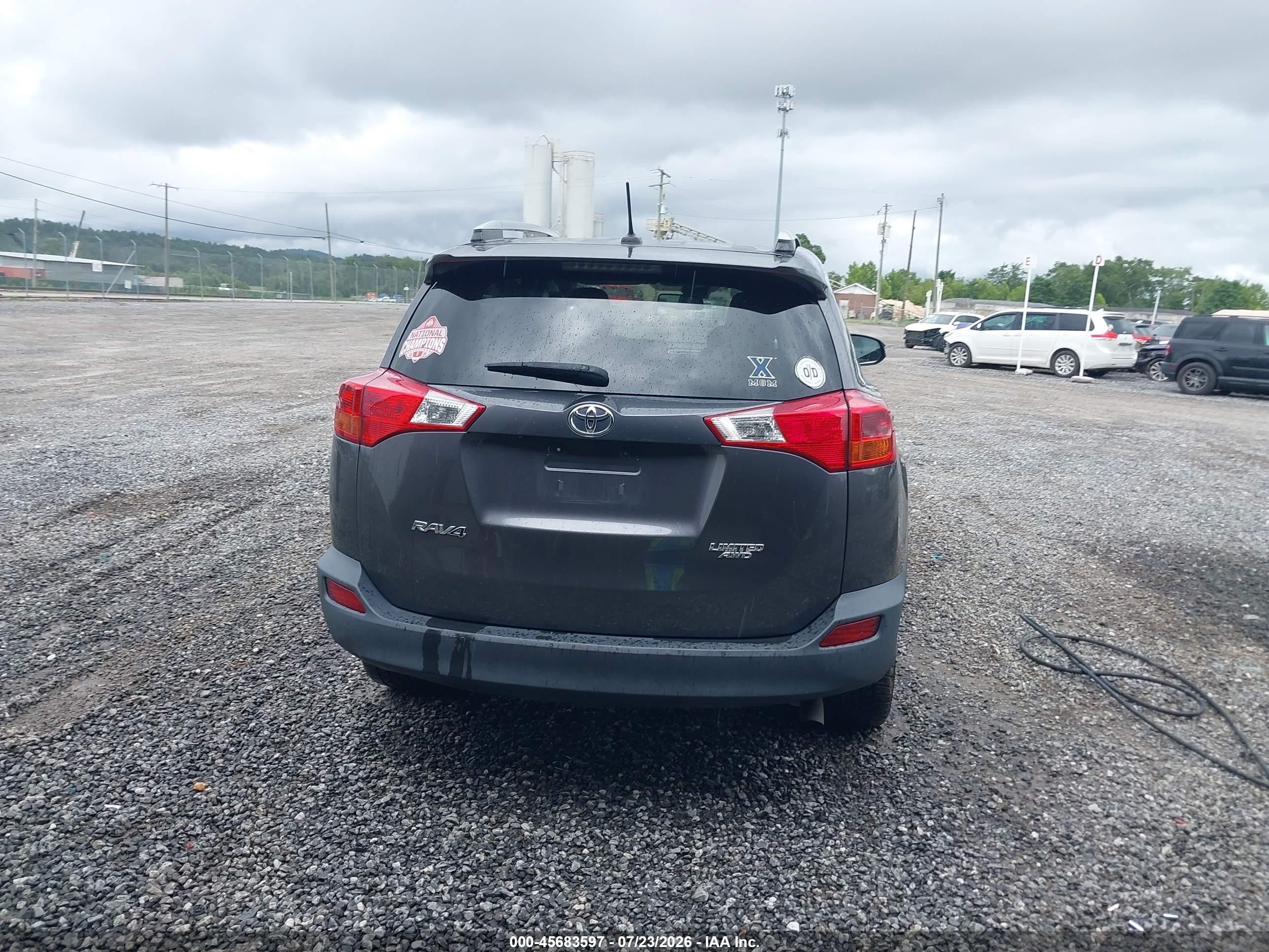 2015 Toyota Rav4 Limited Серый vin: 2T3DFREV3FW265881