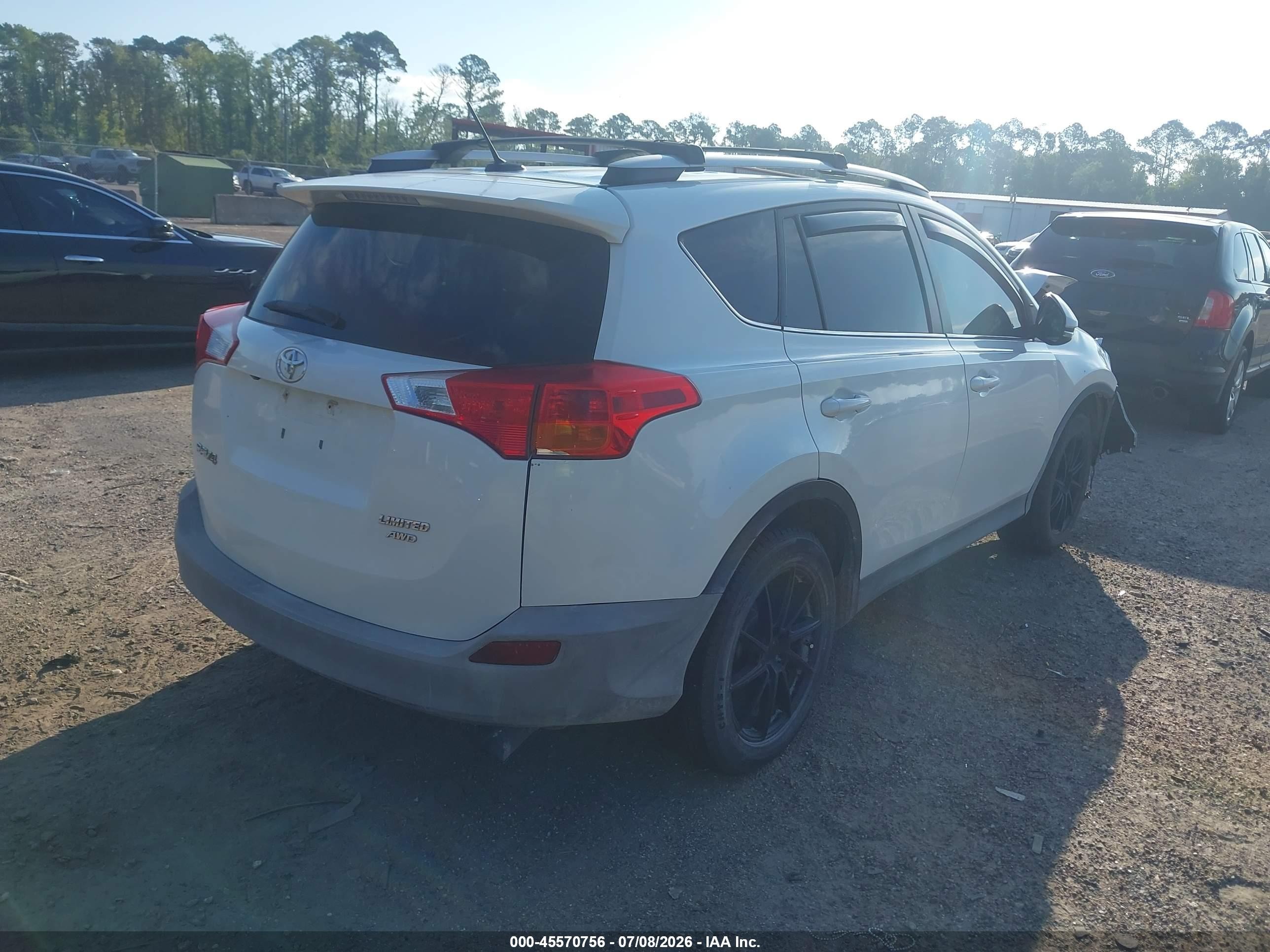 2013 Toyota Rav4 Limited White vin: 2T3DFREV4DW009441