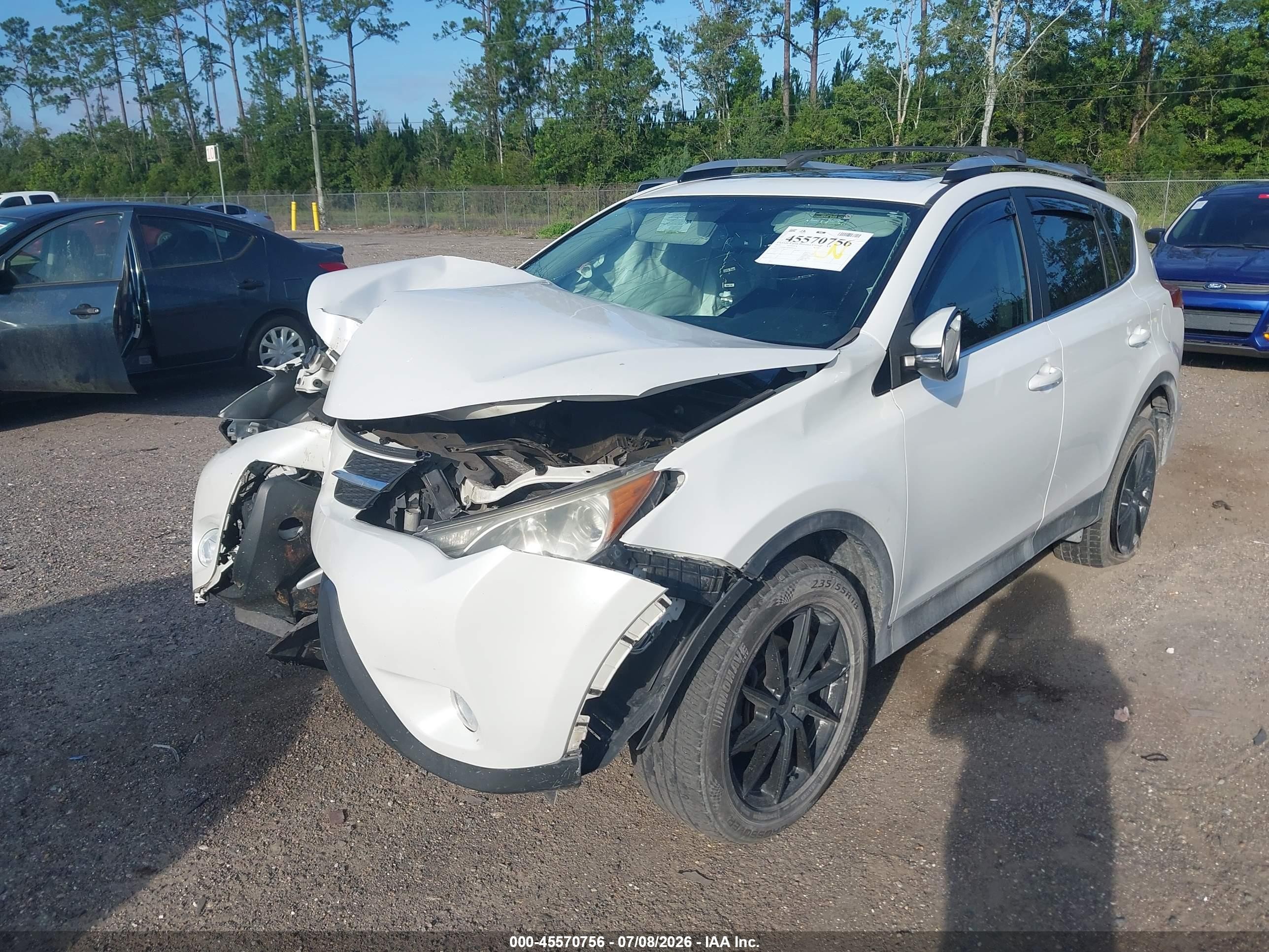 2013 Toyota Rav4 Limited White vin: 2T3DFREV4DW009441