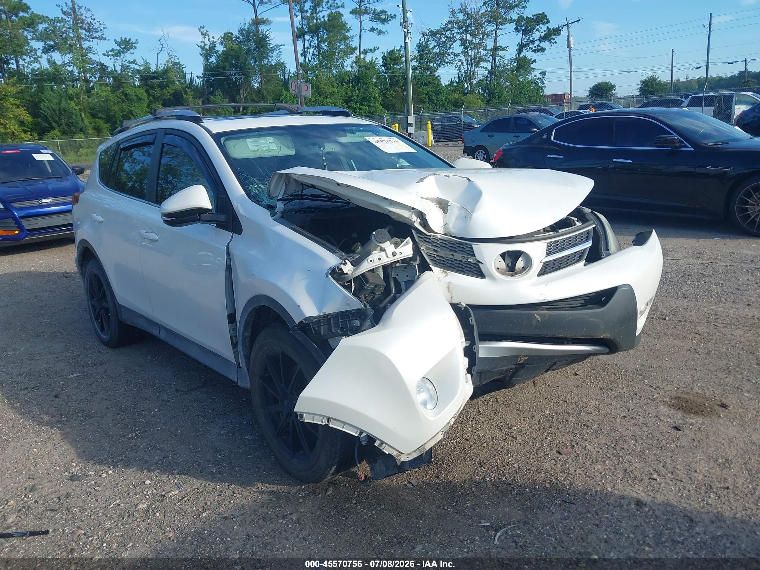 2013 Toyota Rav4 Limited White vin: 2T3DFREV4DW009441