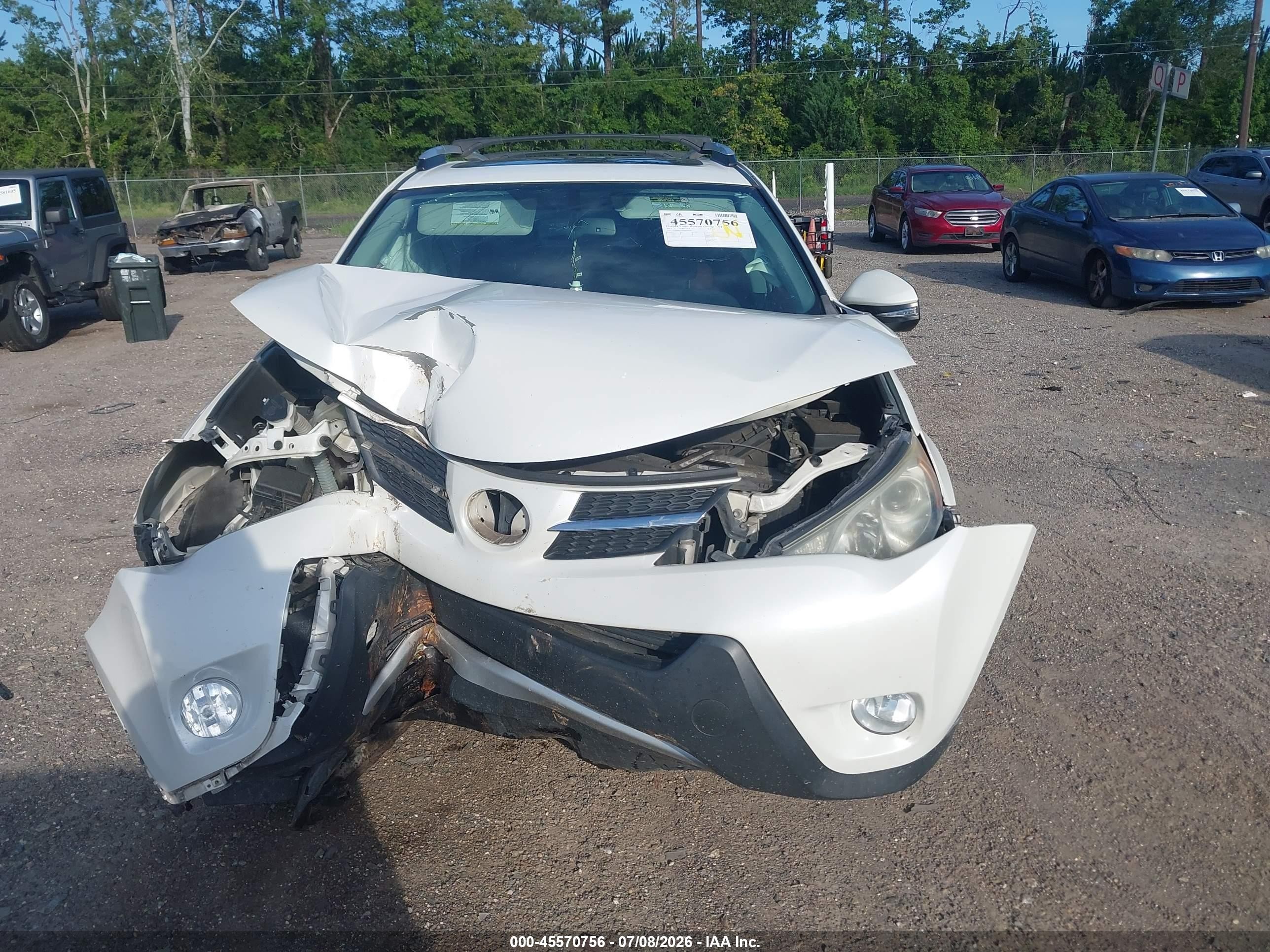2013 Toyota Rav4 Limited White vin: 2T3DFREV4DW009441