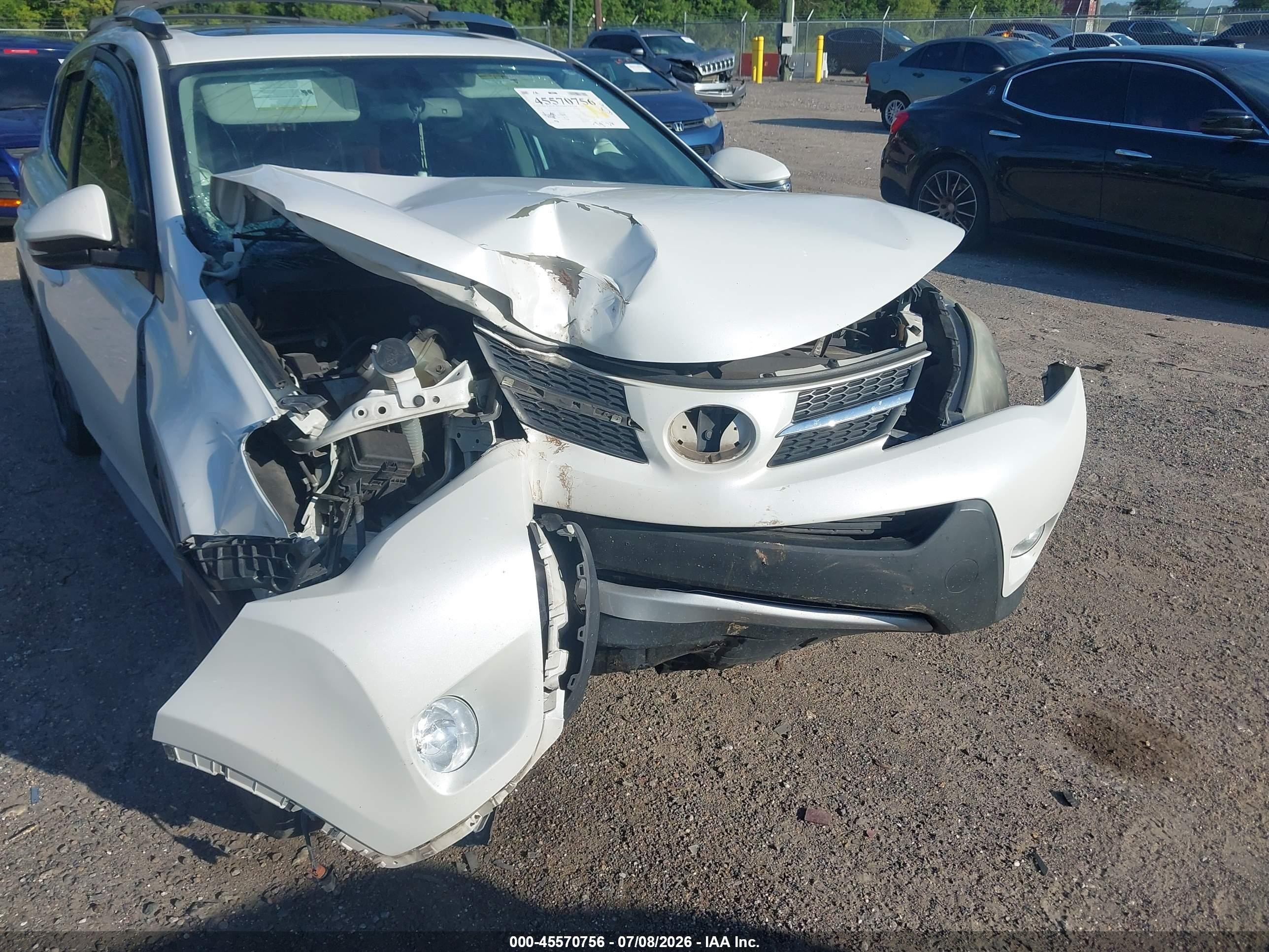 2013 Toyota Rav4 Limited White vin: 2T3DFREV4DW009441