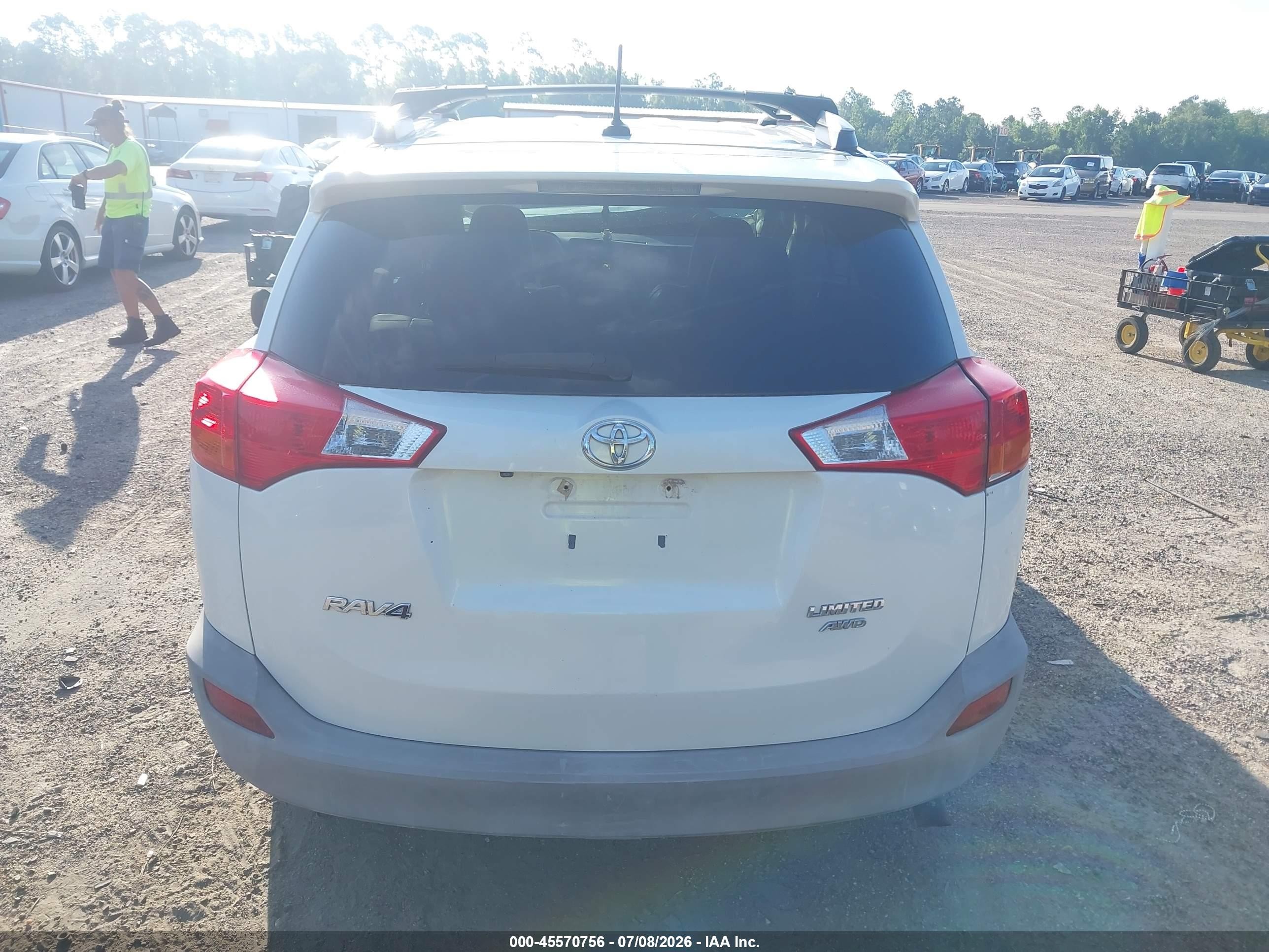 2013 Toyota Rav4 Limited White vin: 2T3DFREV4DW009441