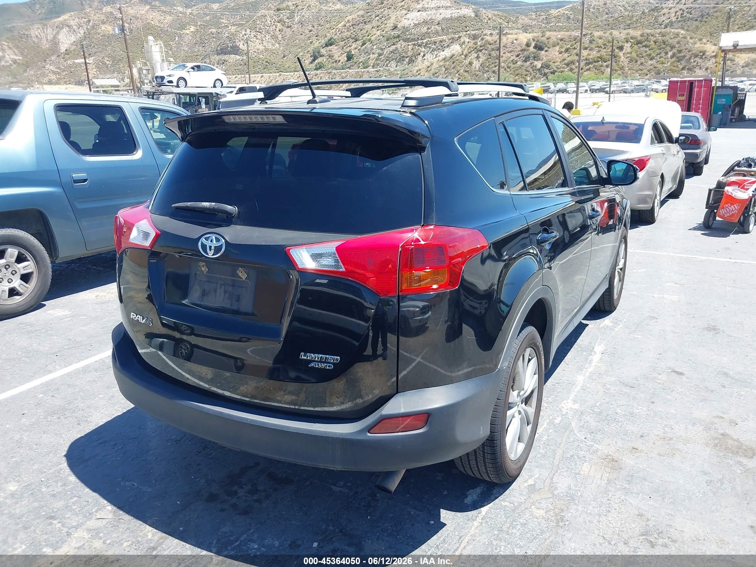 2013 Toyota Rav4 Limited Black vin: 2T3DFREV4DW014736