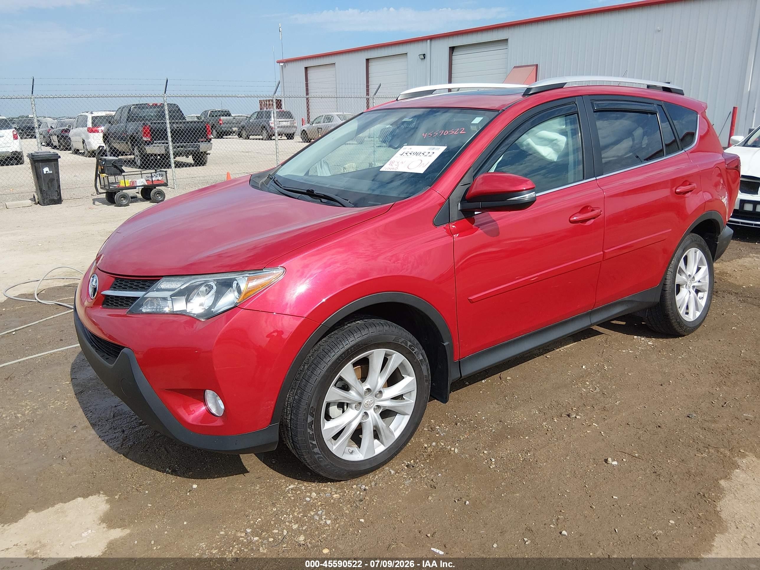 2013 Toyota Rav4 Limited Красный vin: 2T3DFREV4DW043461
