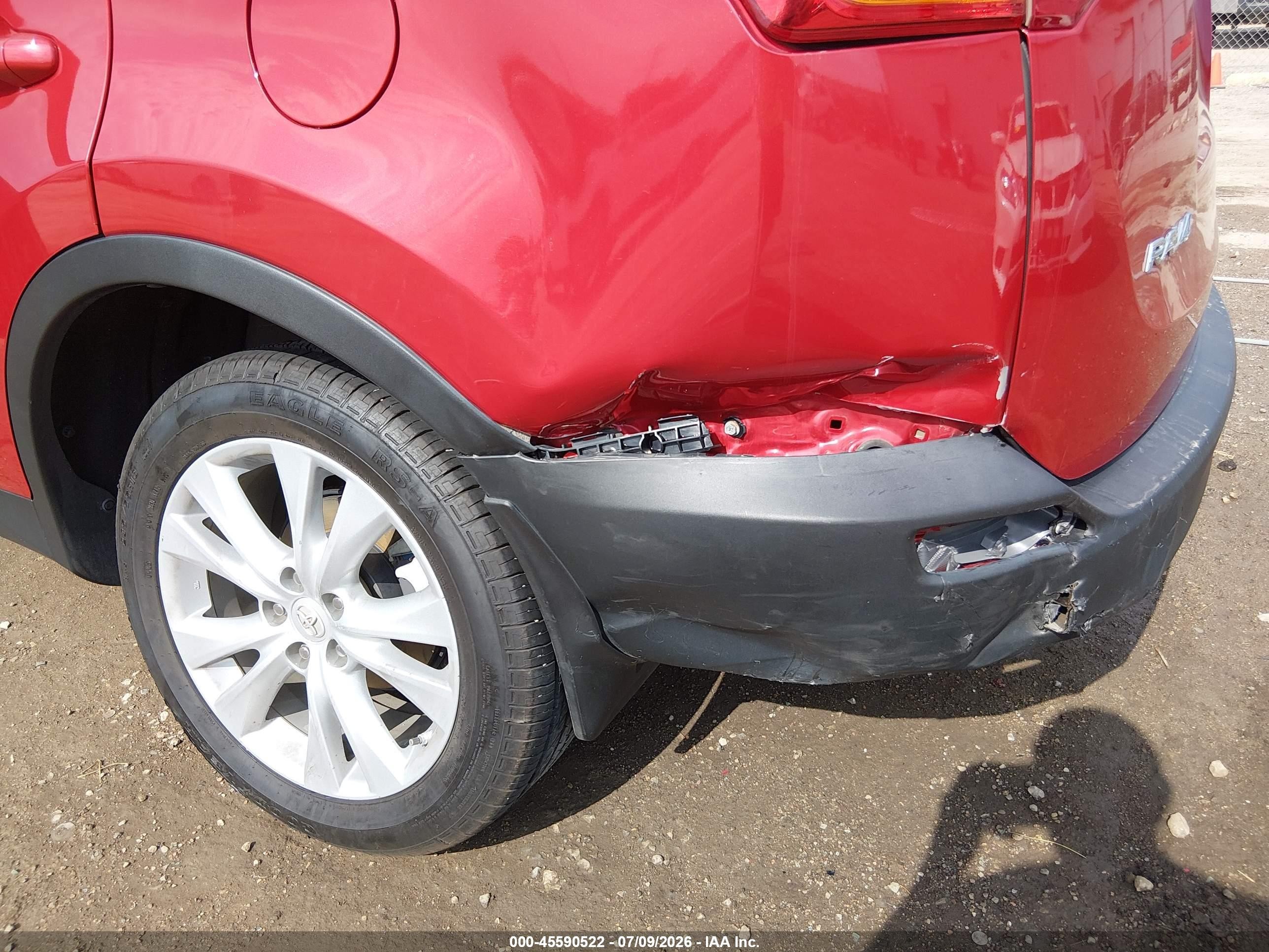 2013 Toyota Rav4 Limited Красный vin: 2T3DFREV4DW043461