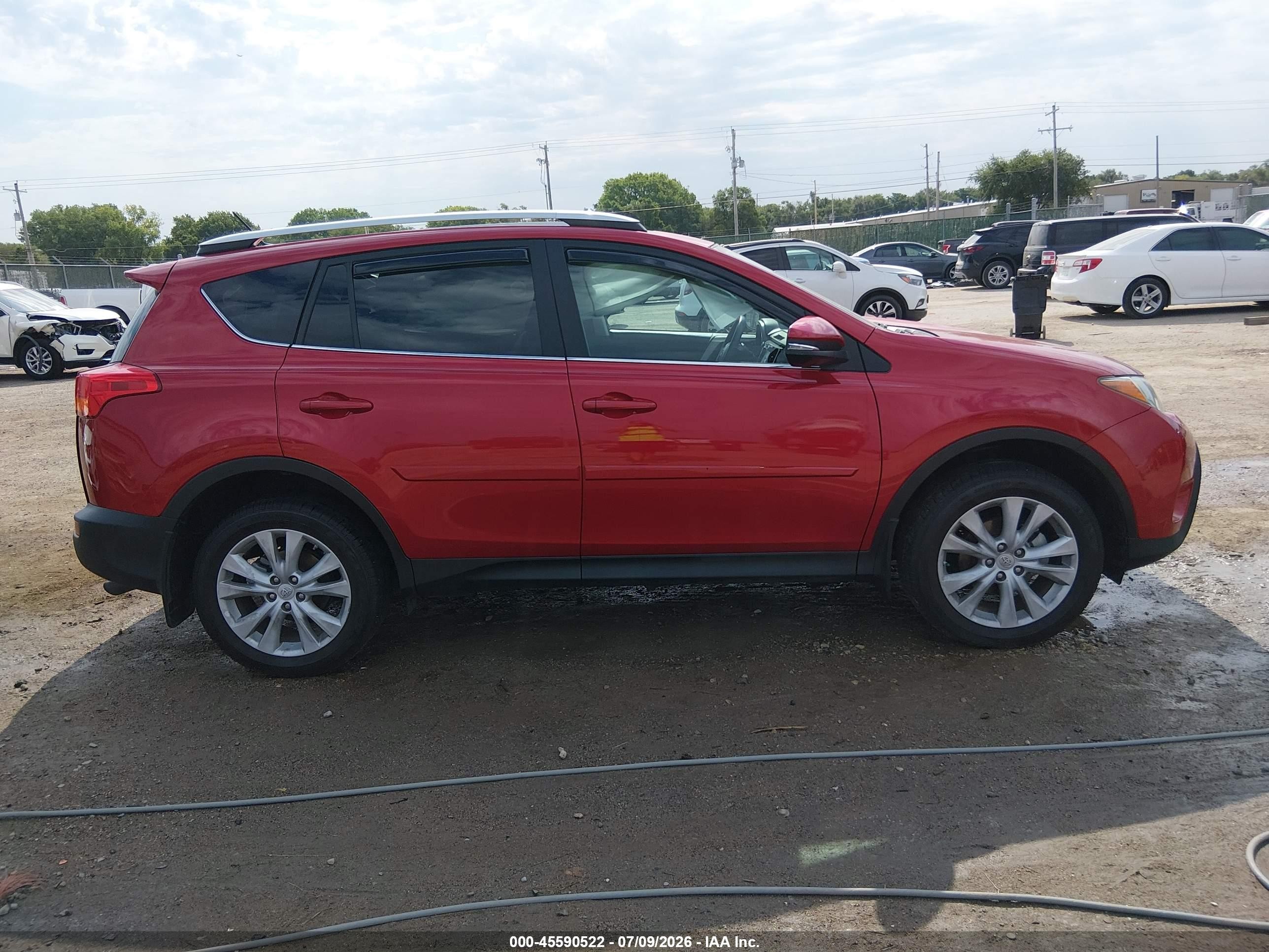 2013 Toyota Rav4 Limited Красный vin: 2T3DFREV4DW043461