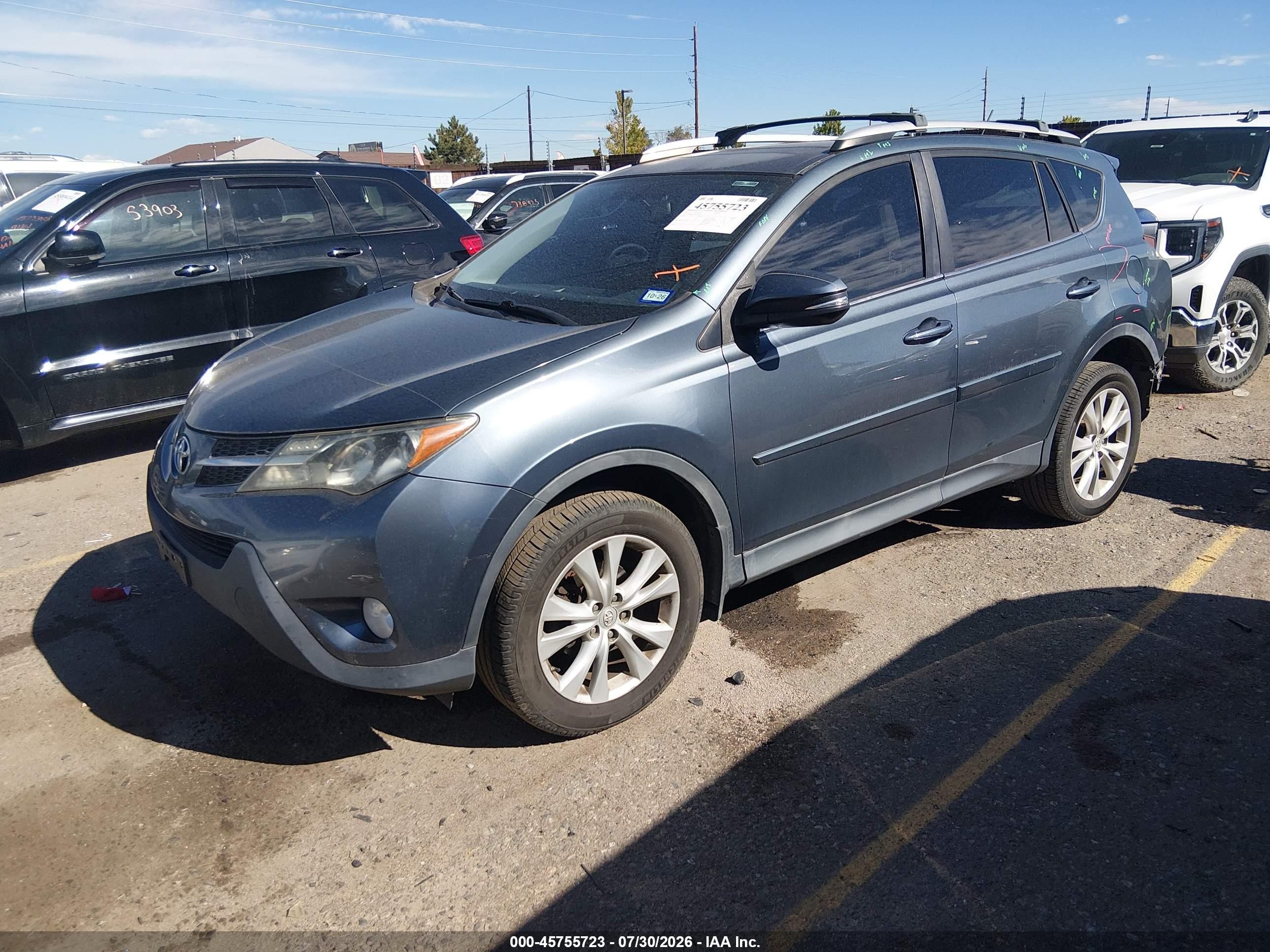 2013 Toyota Rav4 Limited Blue vin: 2T3DFREV4DW063449