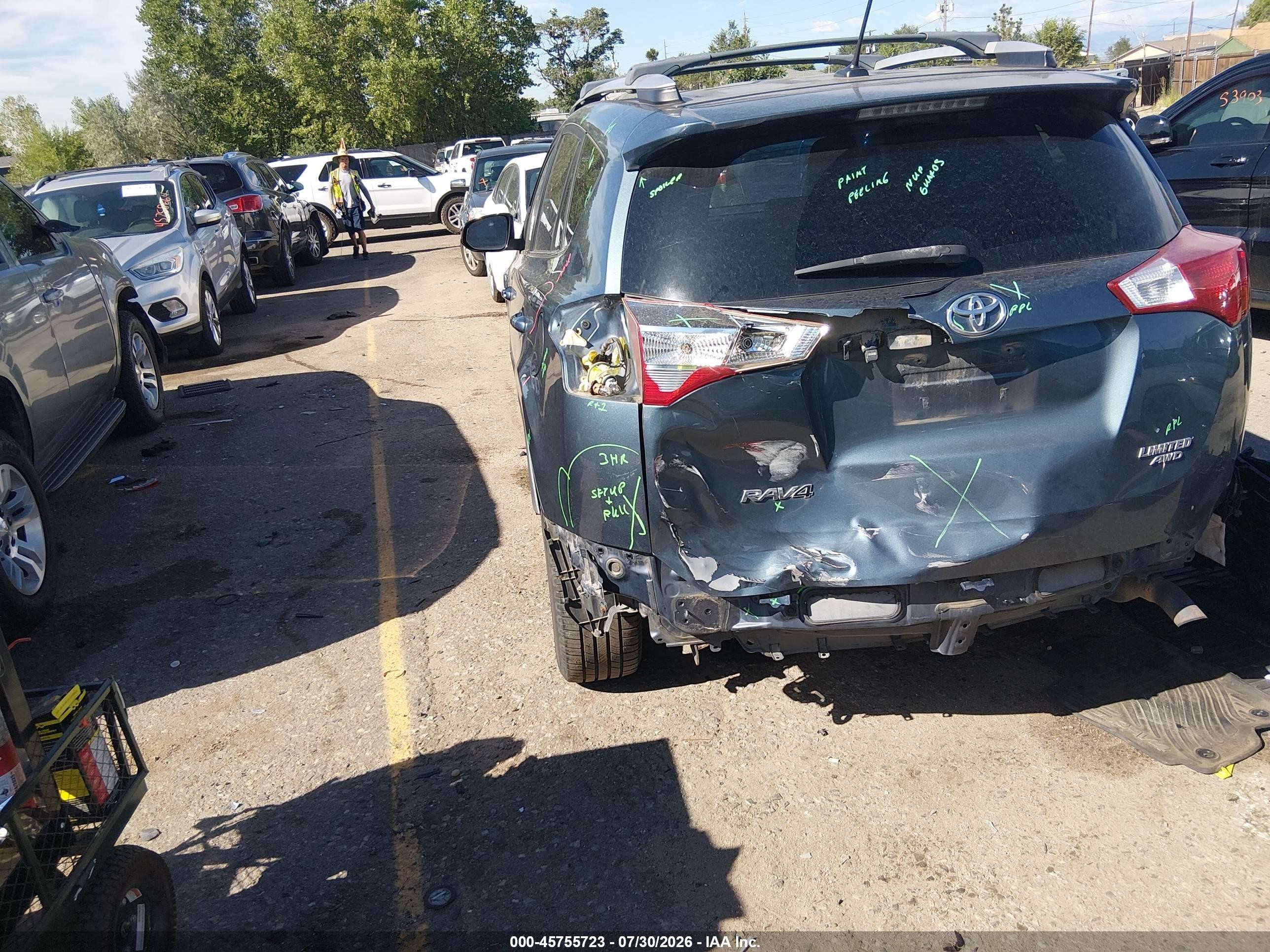 2013 Toyota Rav4 Limited Blue vin: 2T3DFREV4DW063449