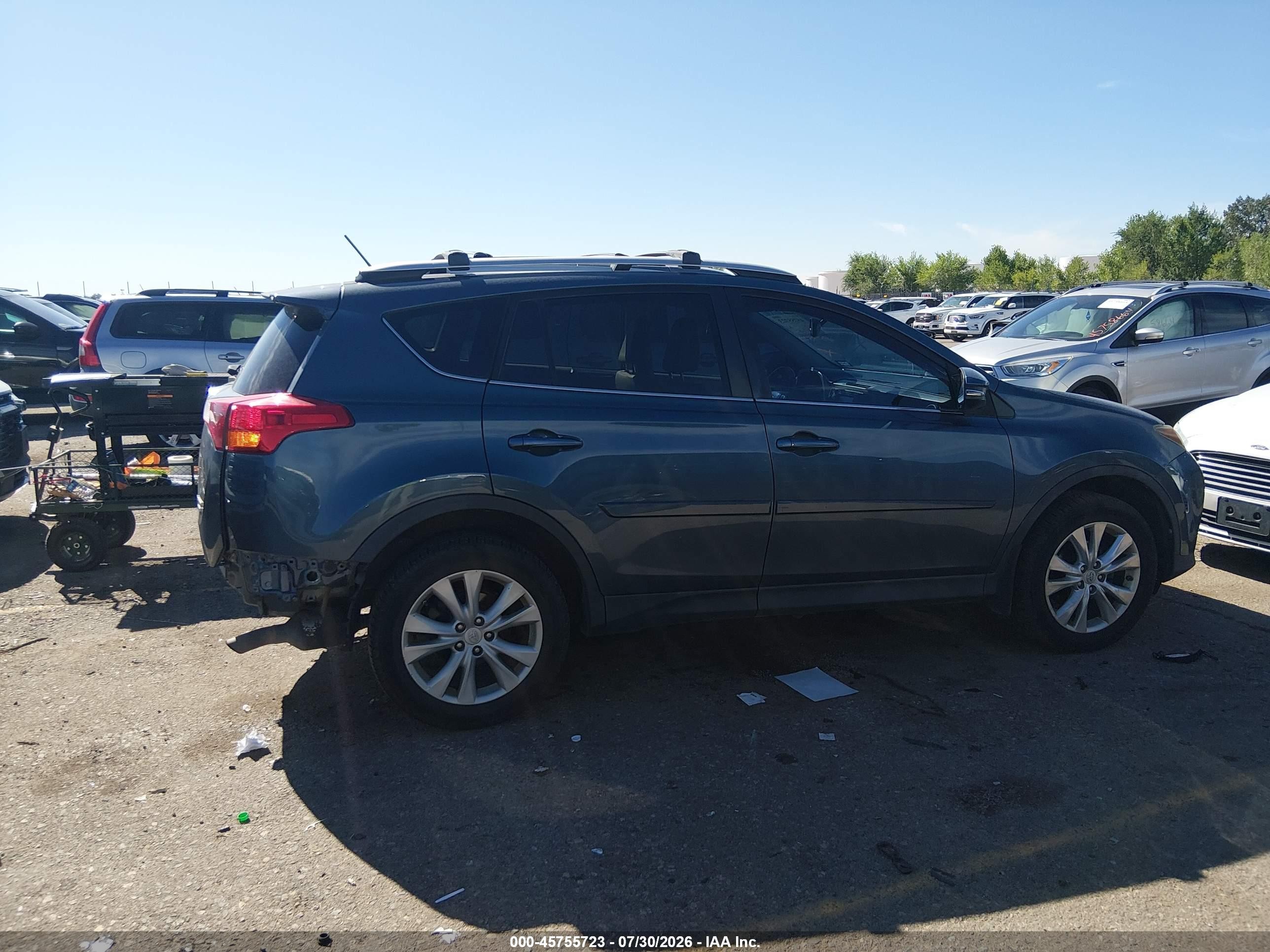 2013 Toyota Rav4 Limited Blue vin: 2T3DFREV4DW063449