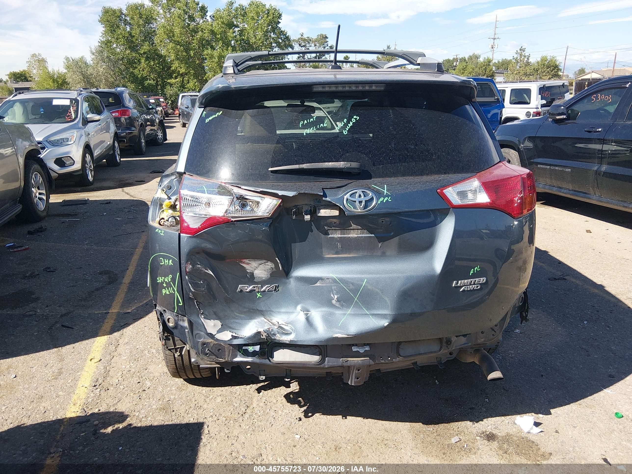 2013 Toyota Rav4 Limited Blue vin: 2T3DFREV4DW063449
