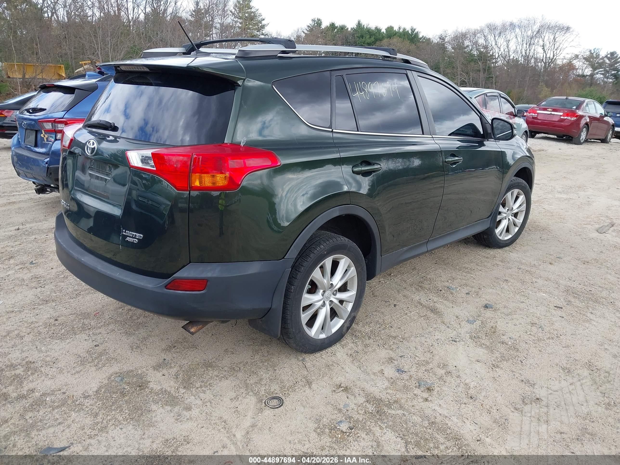 2013 Toyota Rav4 Limited Green vin: 2T3DFREV4DW091185