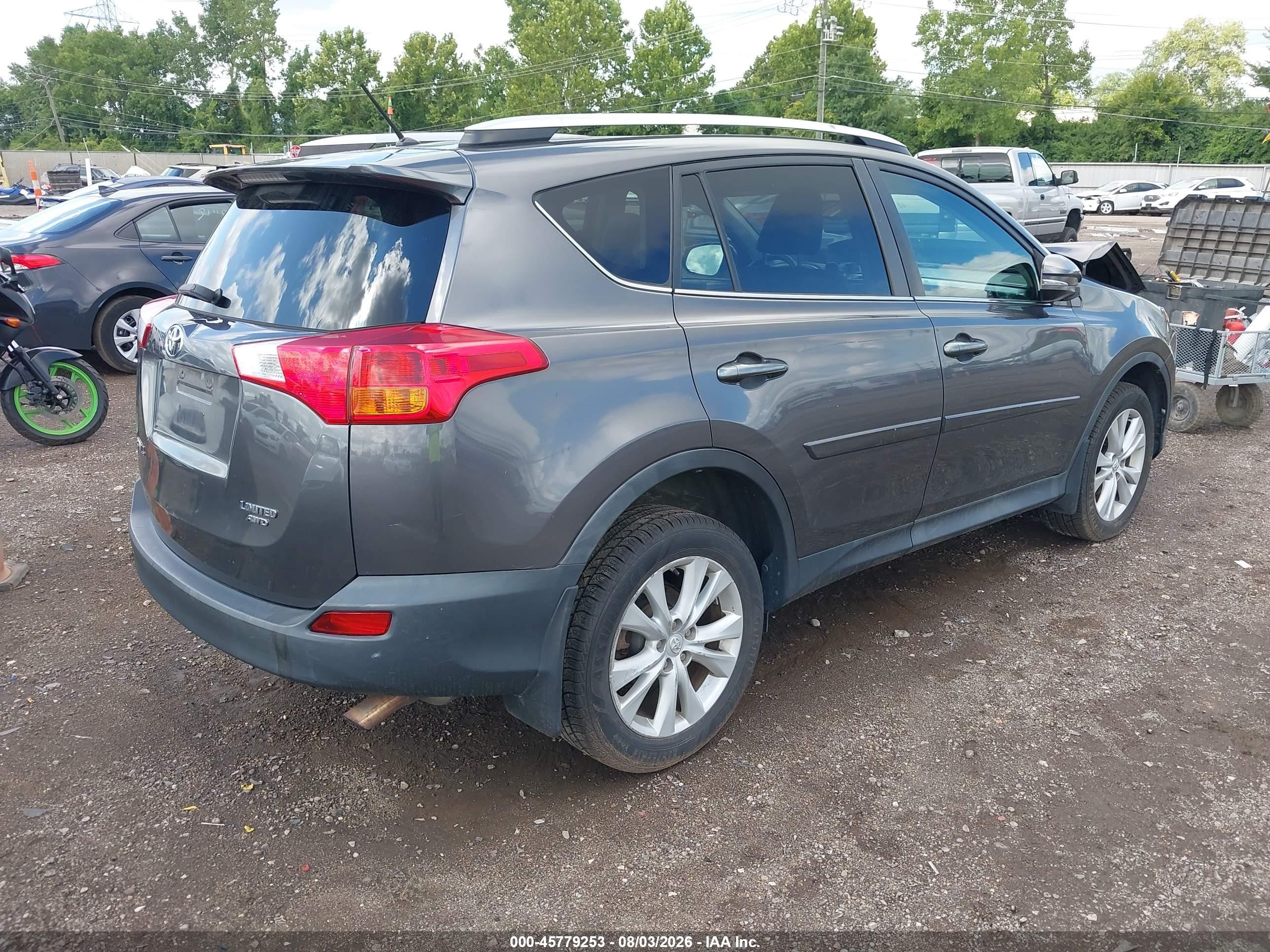 2013 Toyota Rav4 Limited Gray vin: 2T3DFREV4DW101407