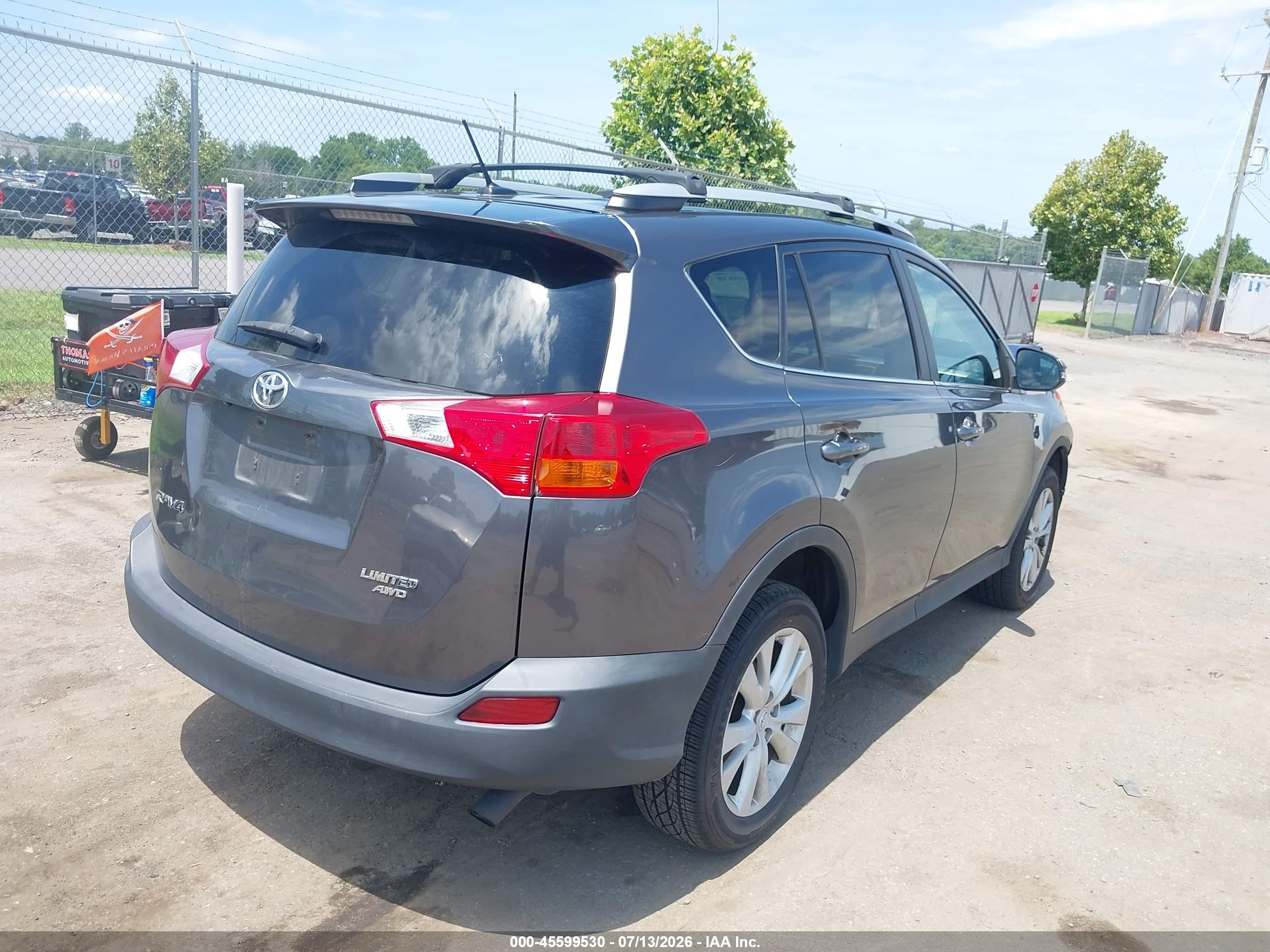 2014 Toyota Rav4 Limited Gray vin: 2T3DFREV4EW221483