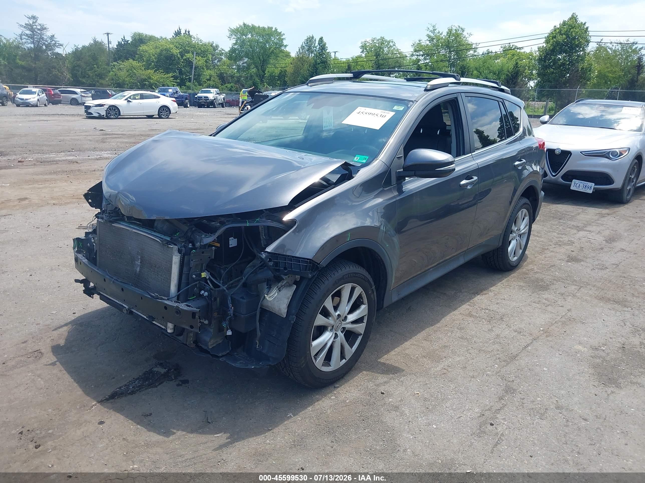 2014 Toyota Rav4 Limited Gray vin: 2T3DFREV4EW221483