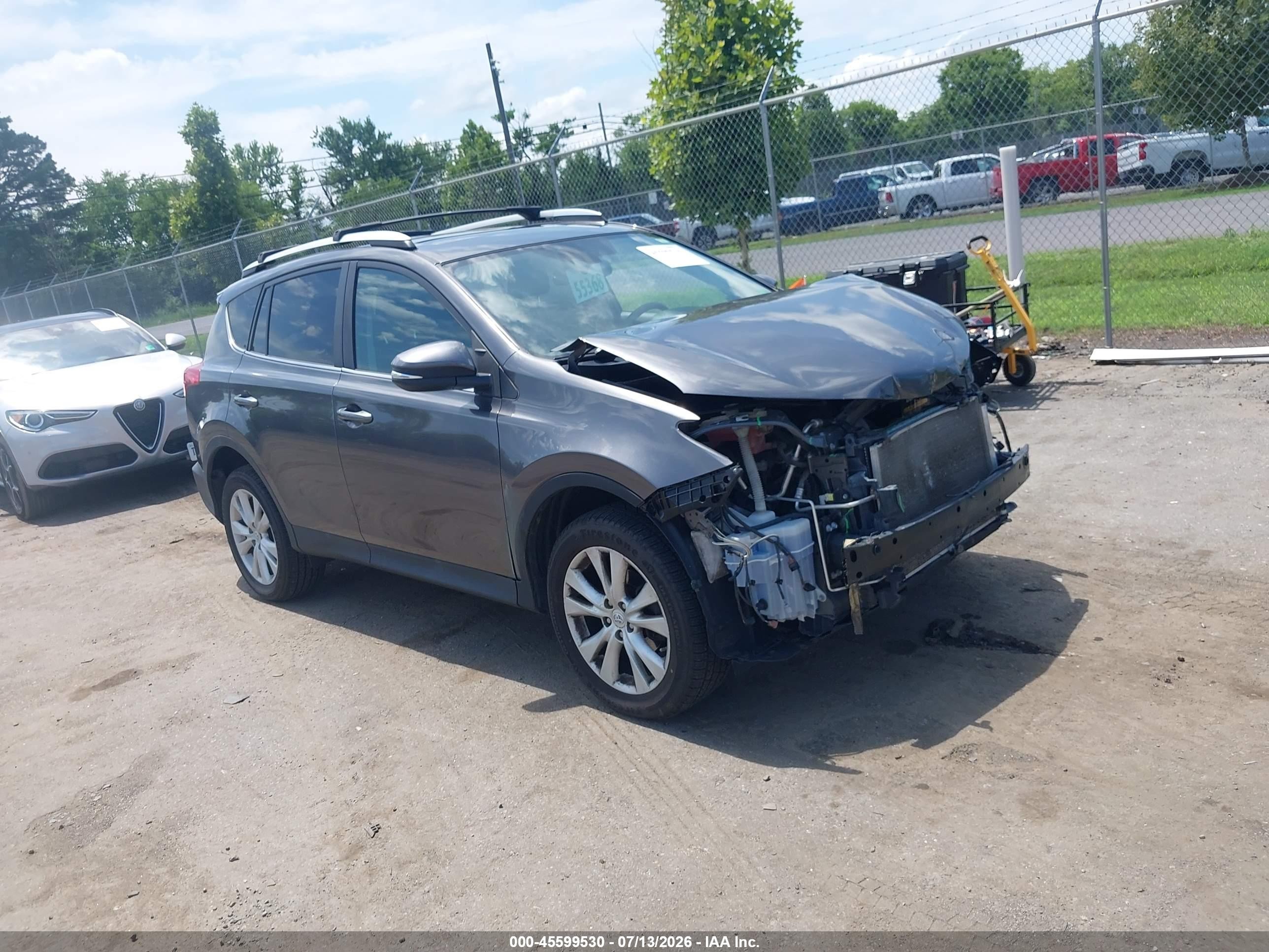 2014 Toyota Rav4 Limited Серый vin: 2T3DFREV4EW221483