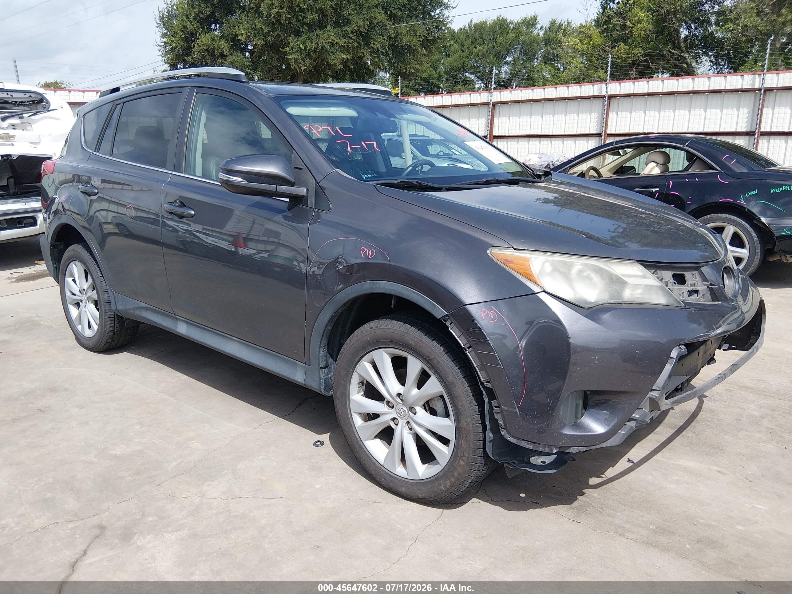 2015 Toyota Rav4 Limited Gray vin: 2T3DFREV4FW357176