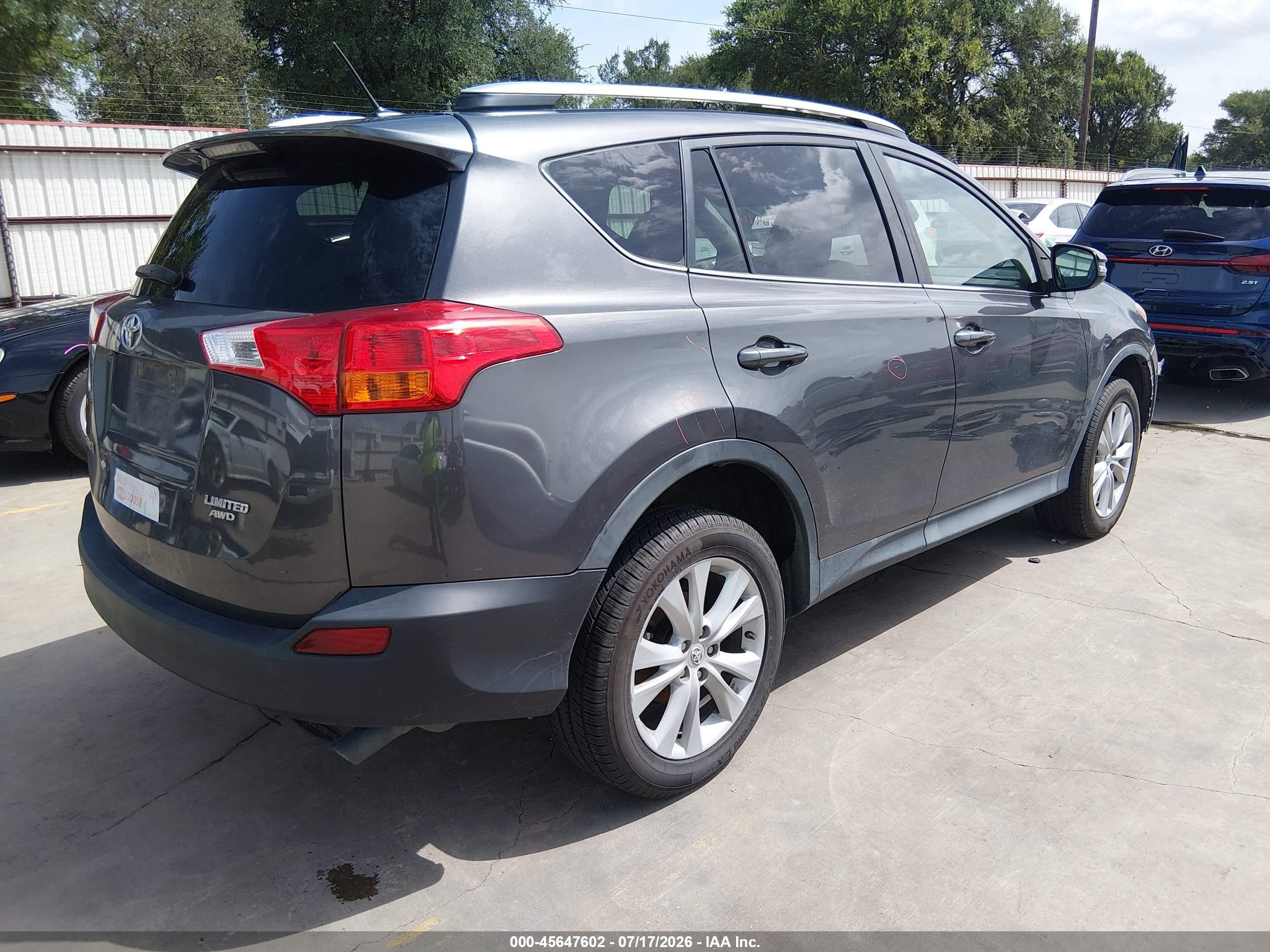 2015 Toyota Rav4 Limited Gray vin: 2T3DFREV4FW357176