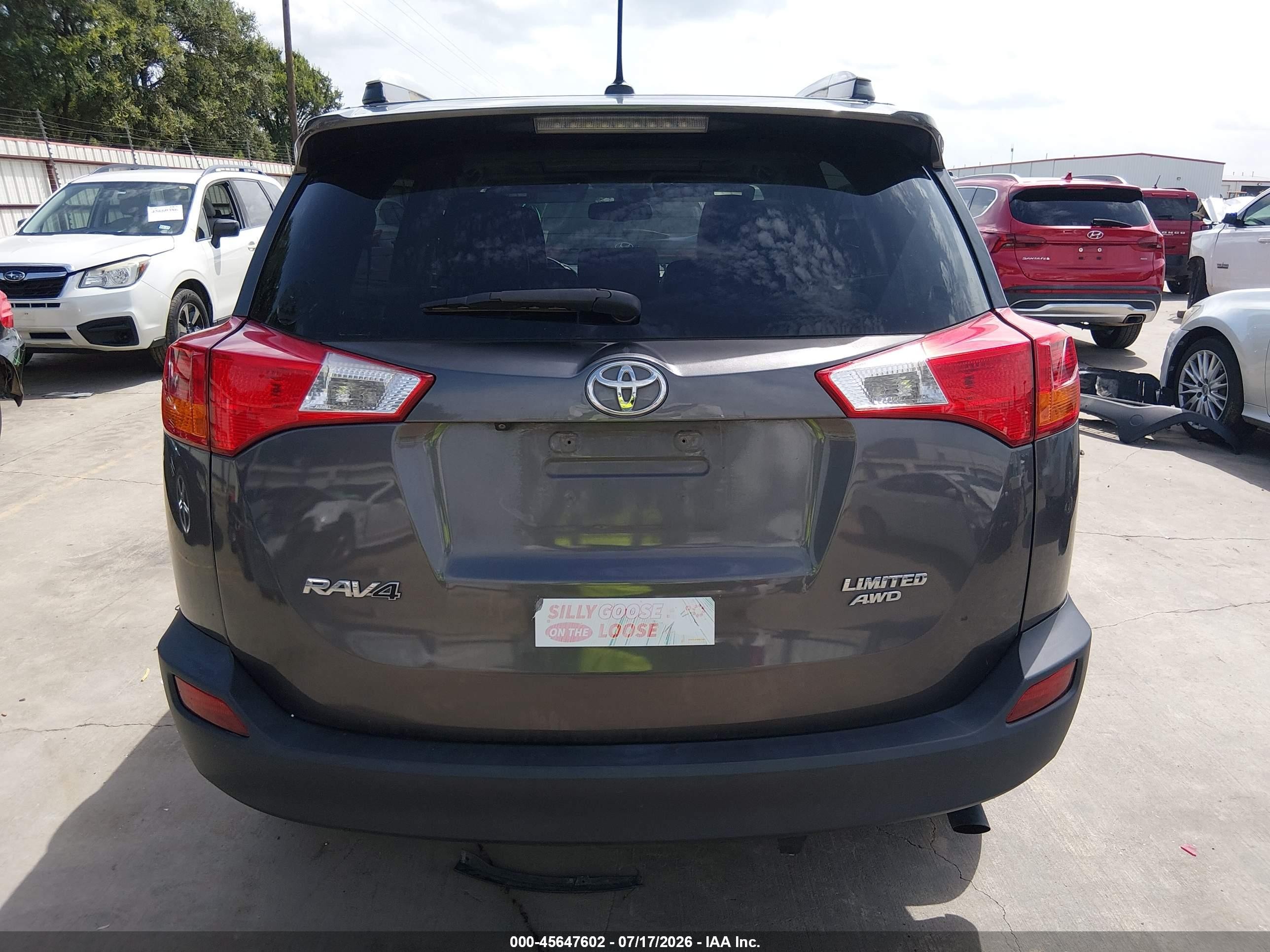 2015 Toyota Rav4 Limited Gray vin: 2T3DFREV4FW357176