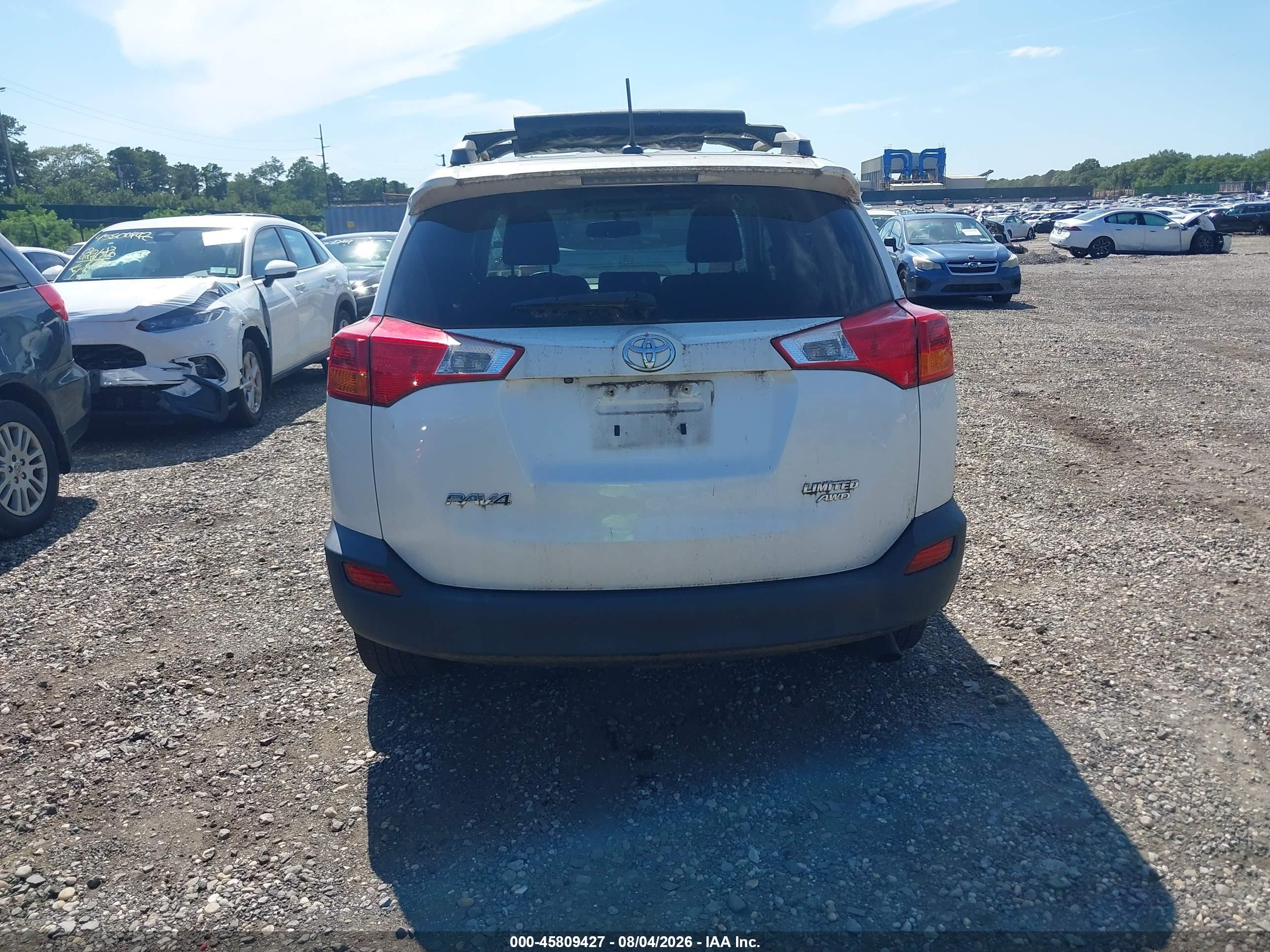 2013 Toyota Rav4 Limited White vin: 2T3DFREV5DW061192