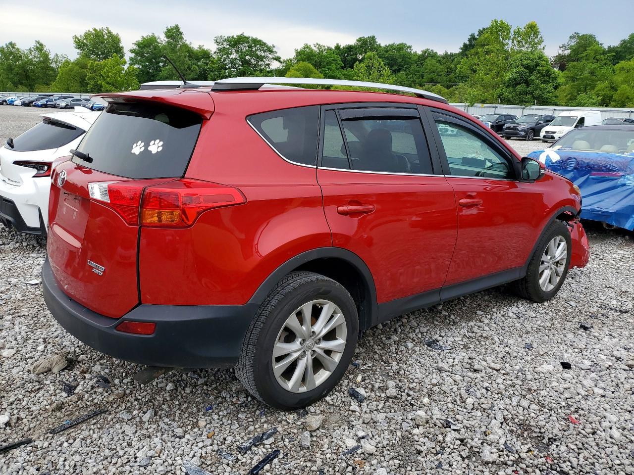 2013 Toyota Rav4 Limited Red vin: 2T3DFREV5DW065260