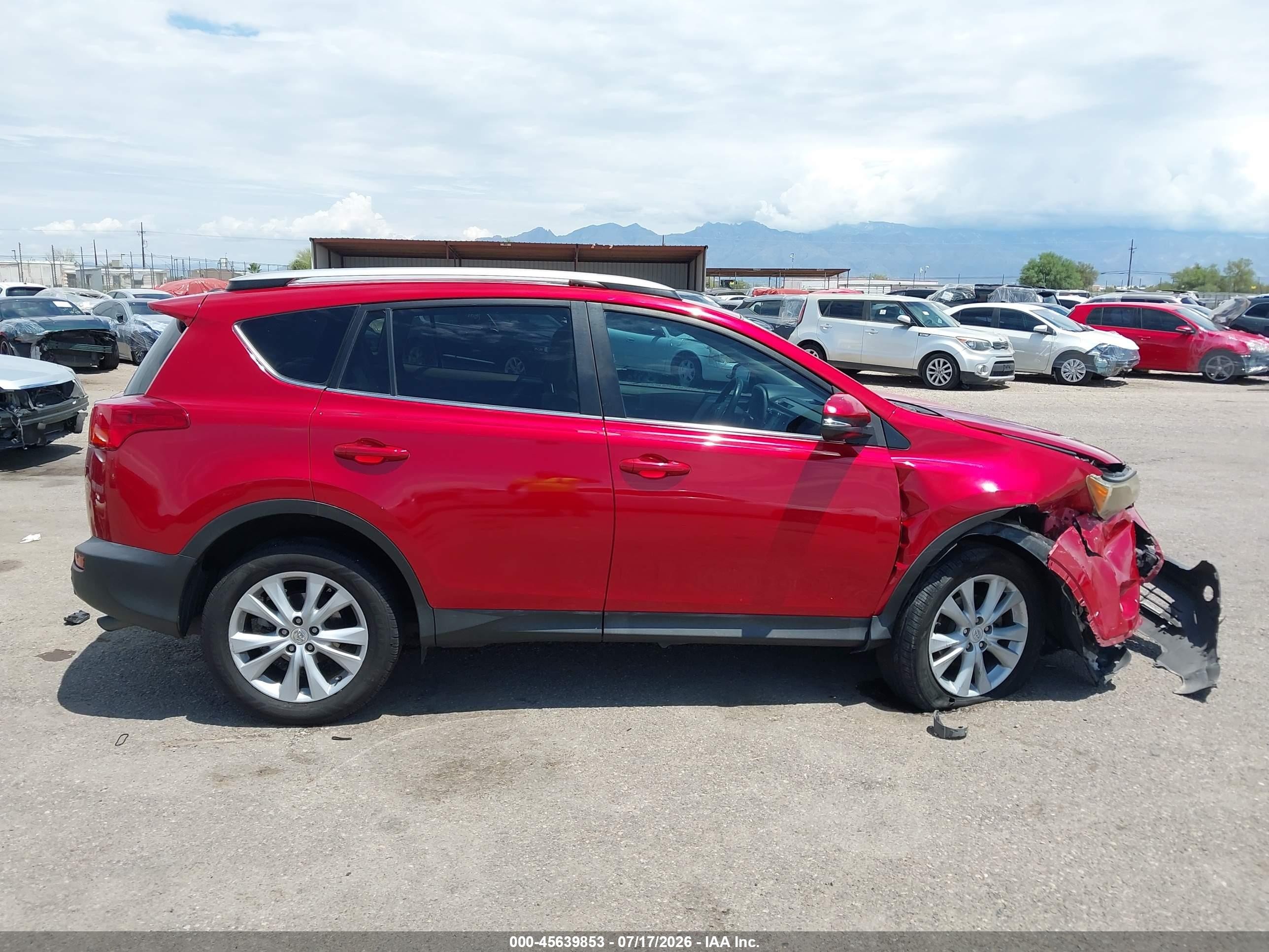 2013 Toyota Rav4 Limited Red vin: 2T3DFREV5DW111301