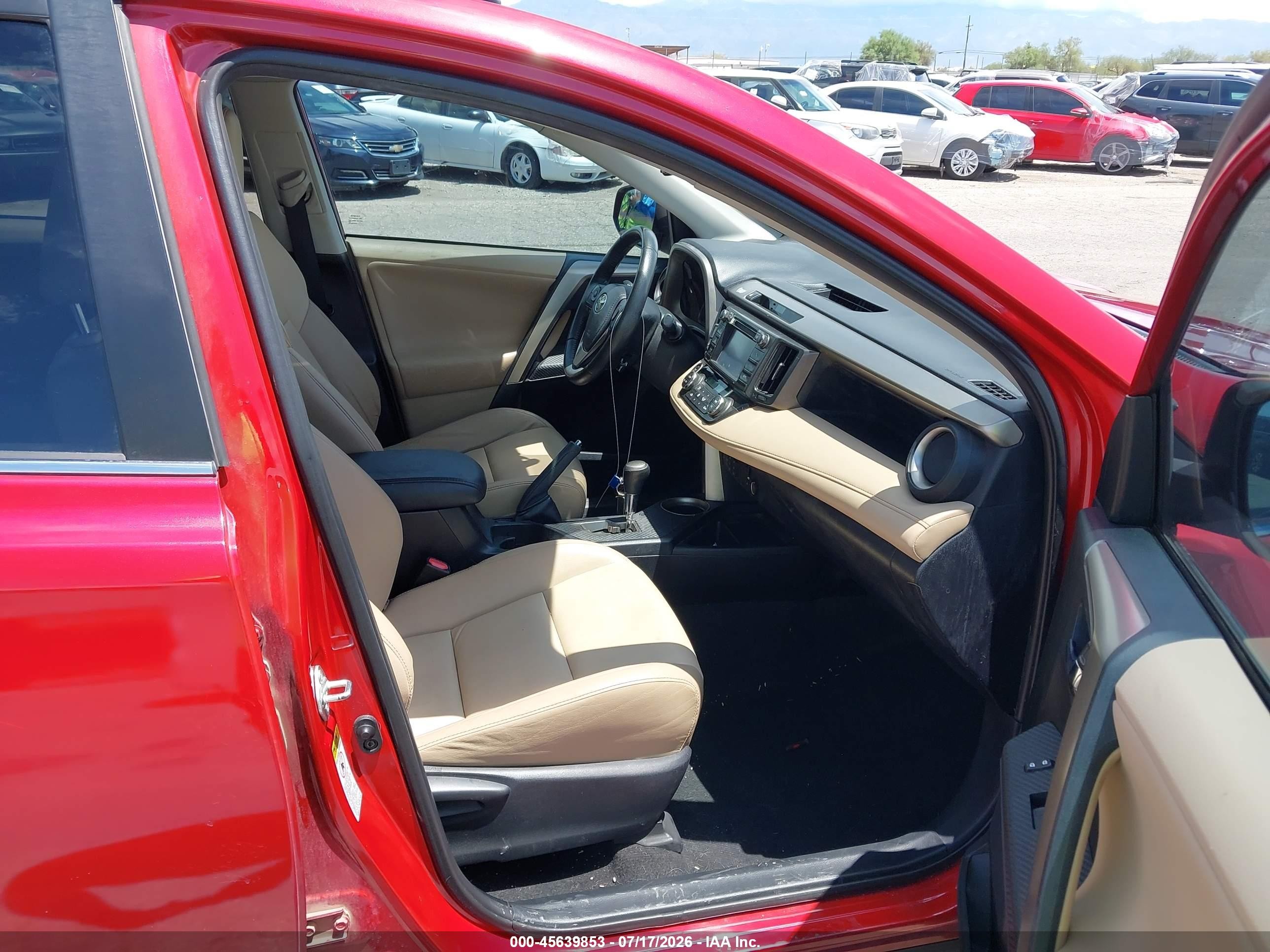 2013 Toyota Rav4 Limited Red vin: 2T3DFREV5DW111301