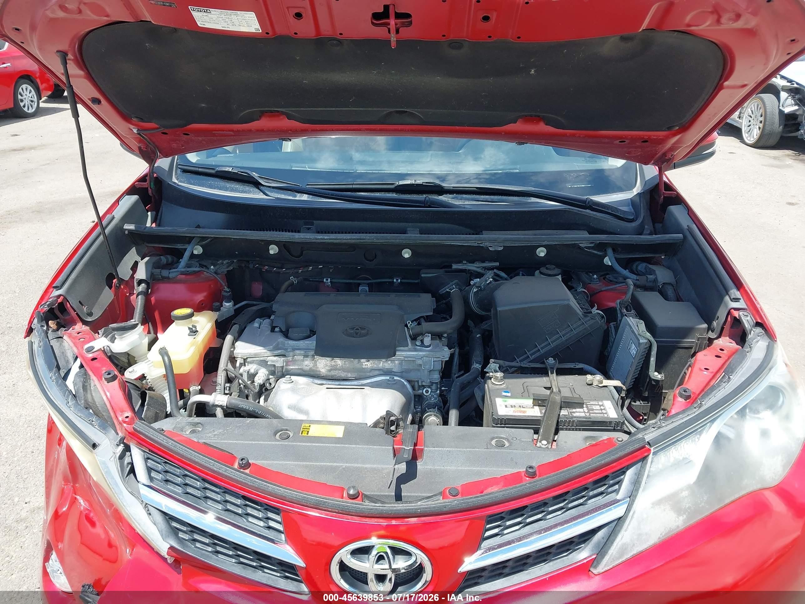 2013 Toyota Rav4 Limited Red vin: 2T3DFREV5DW111301