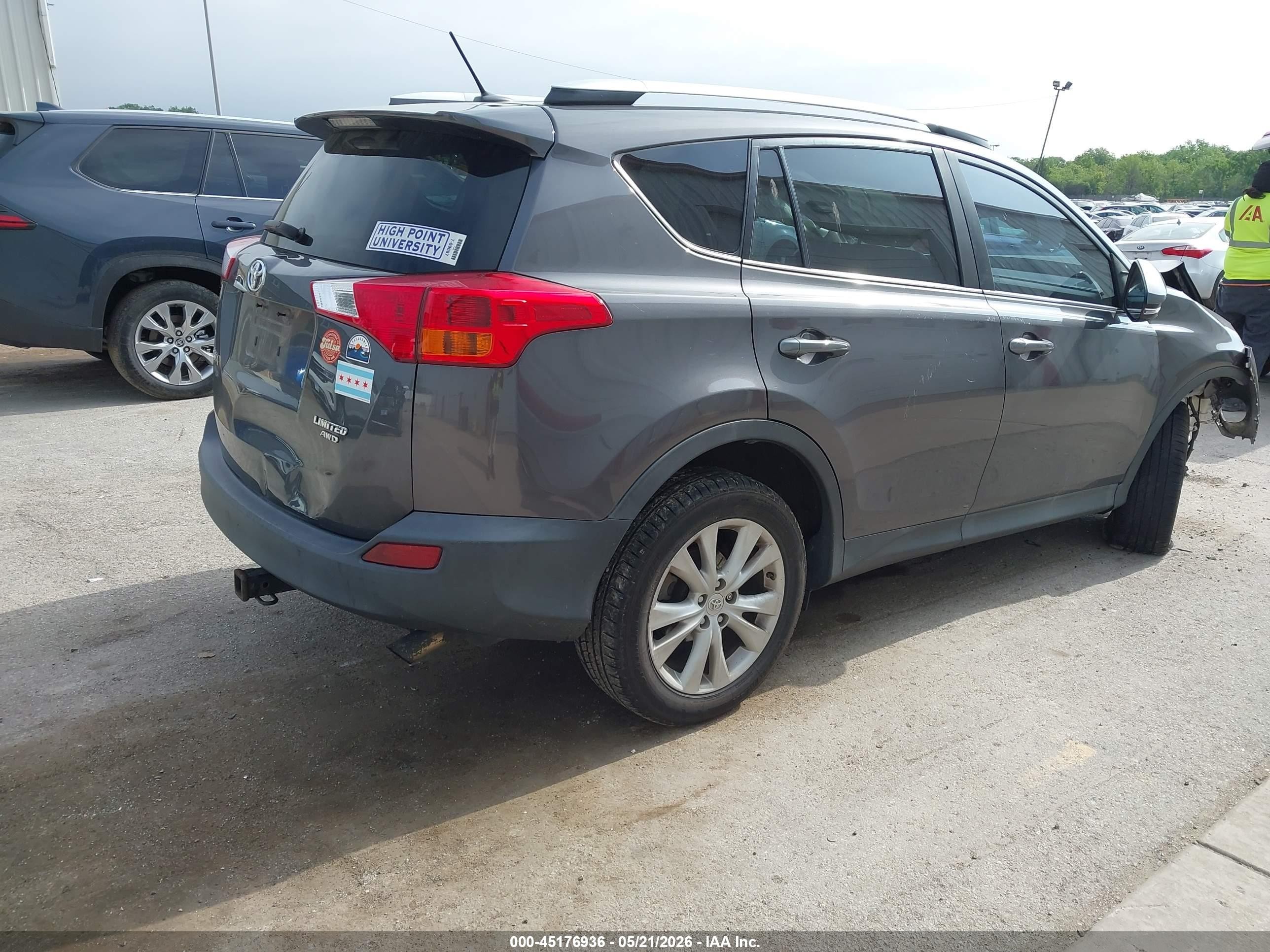 2014 Toyota Rav4 Limited Gray vin: 2T3DFREV5EW197050