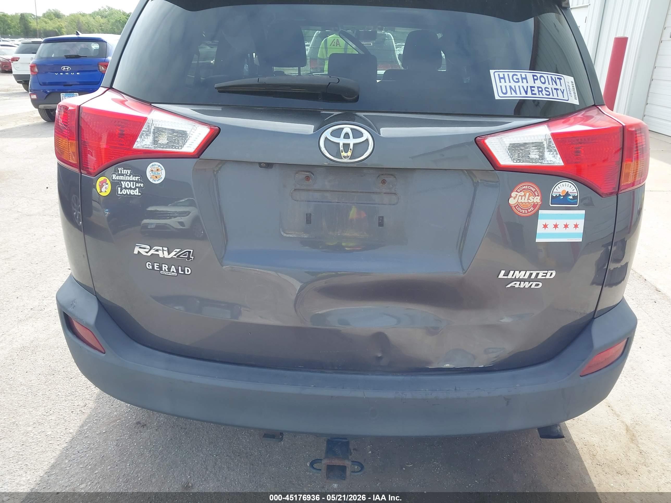 2014 Toyota Rav4 Limited Gray vin: 2T3DFREV5EW197050