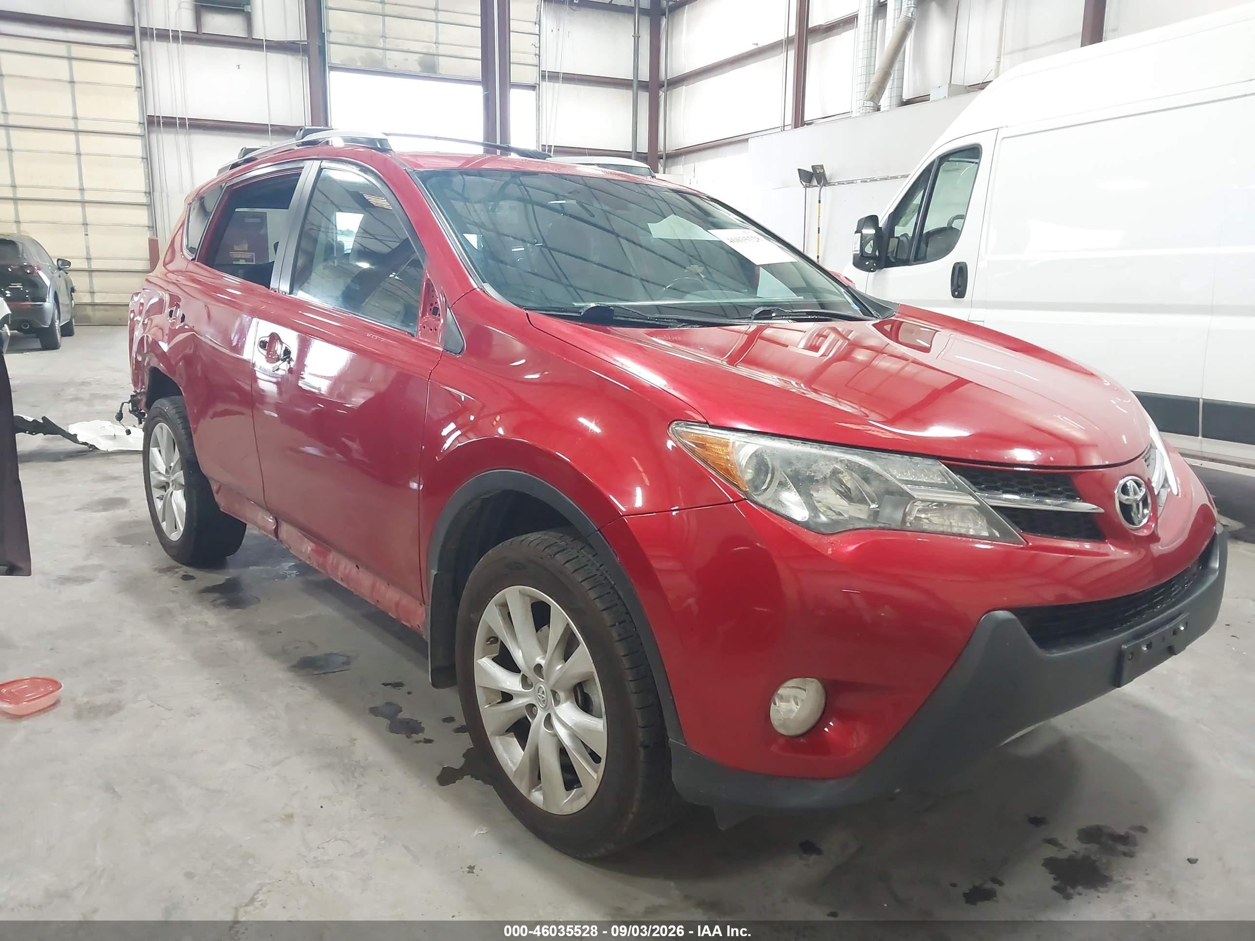 2014 Toyota Rav4 Limited Red vin: 2T3DFREV5EW221122