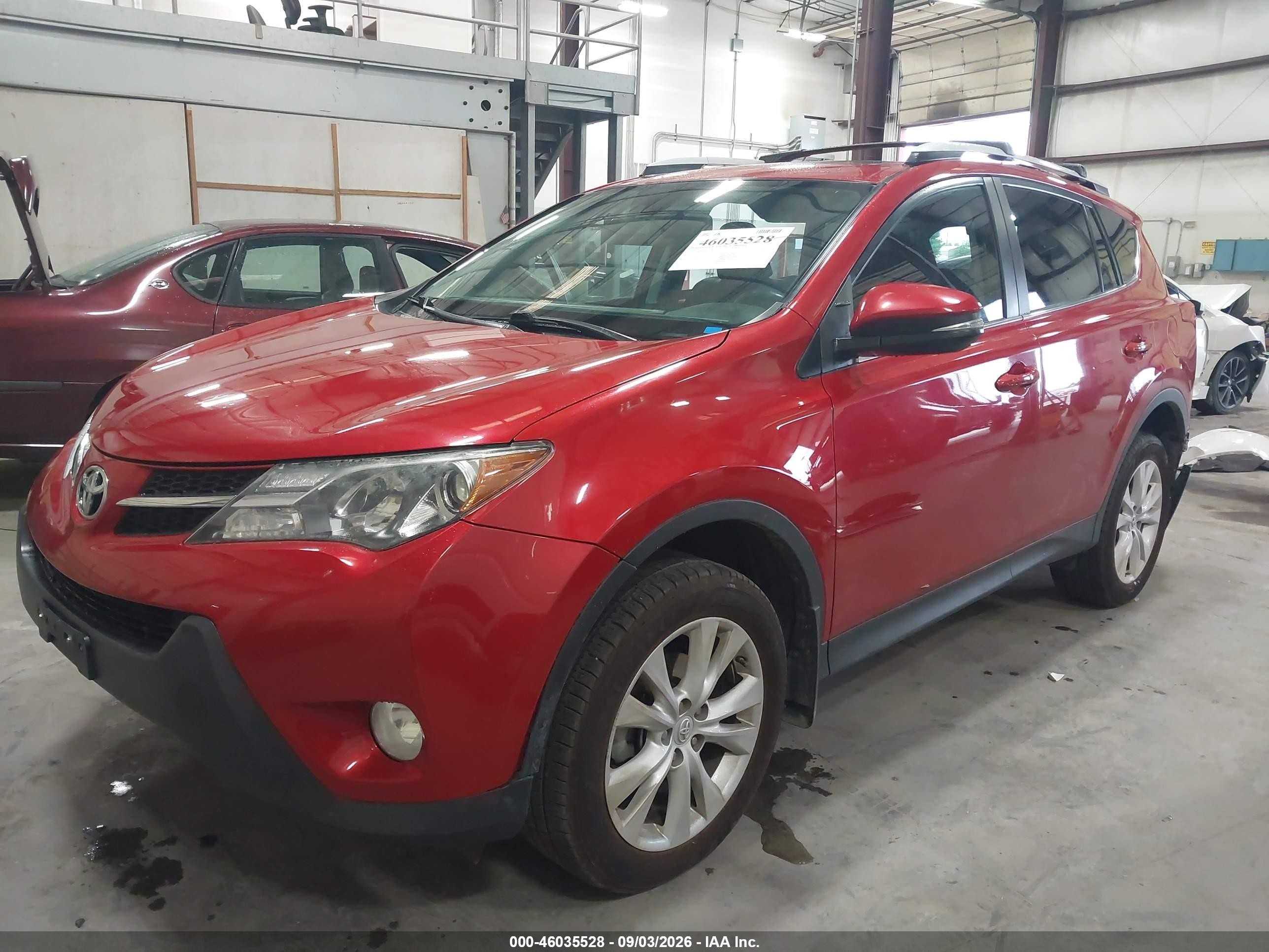 2014 Toyota Rav4 Limited Red vin: 2T3DFREV5EW221122