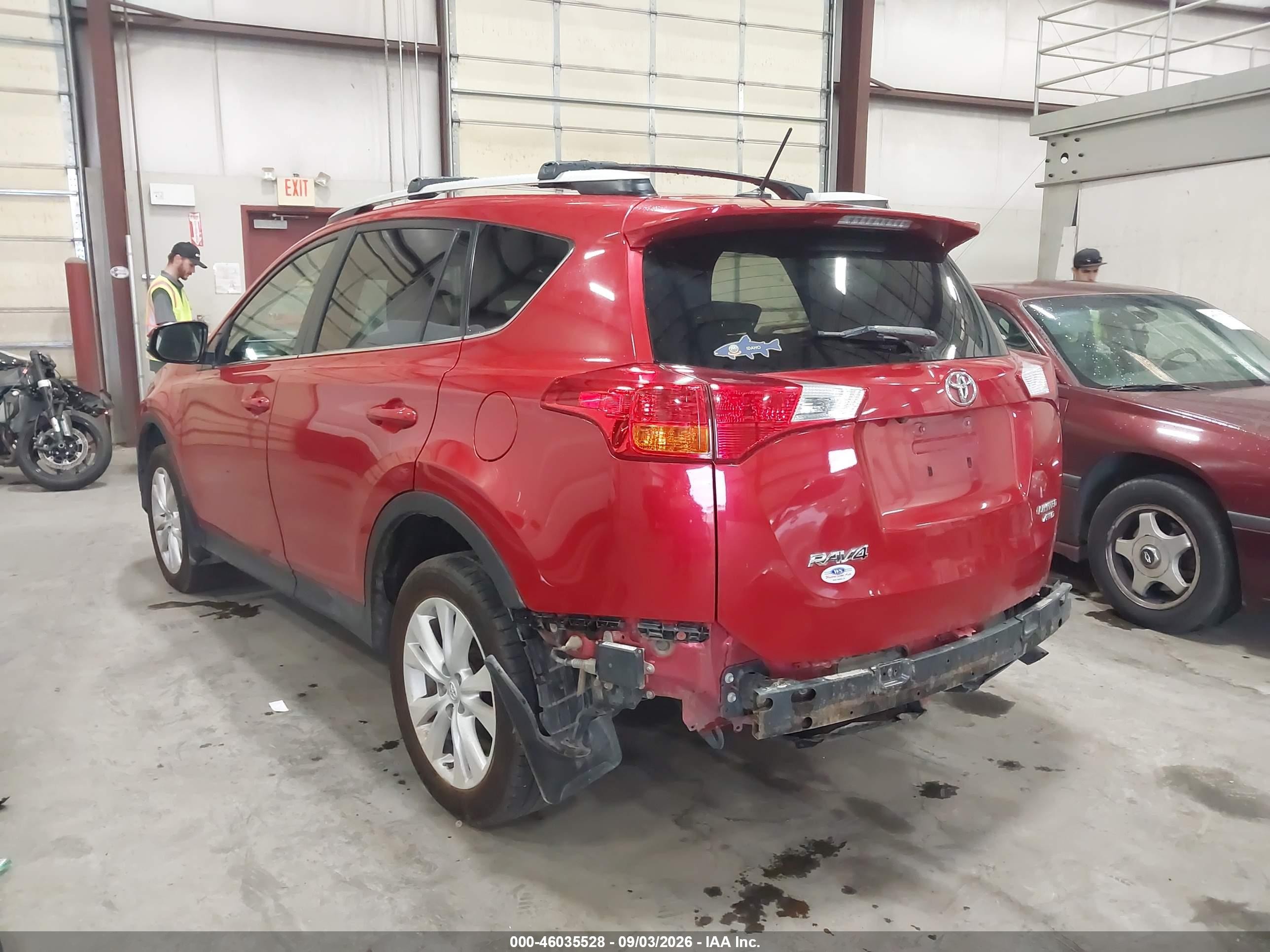 2014 Toyota Rav4 Limited Red vin: 2T3DFREV5EW221122