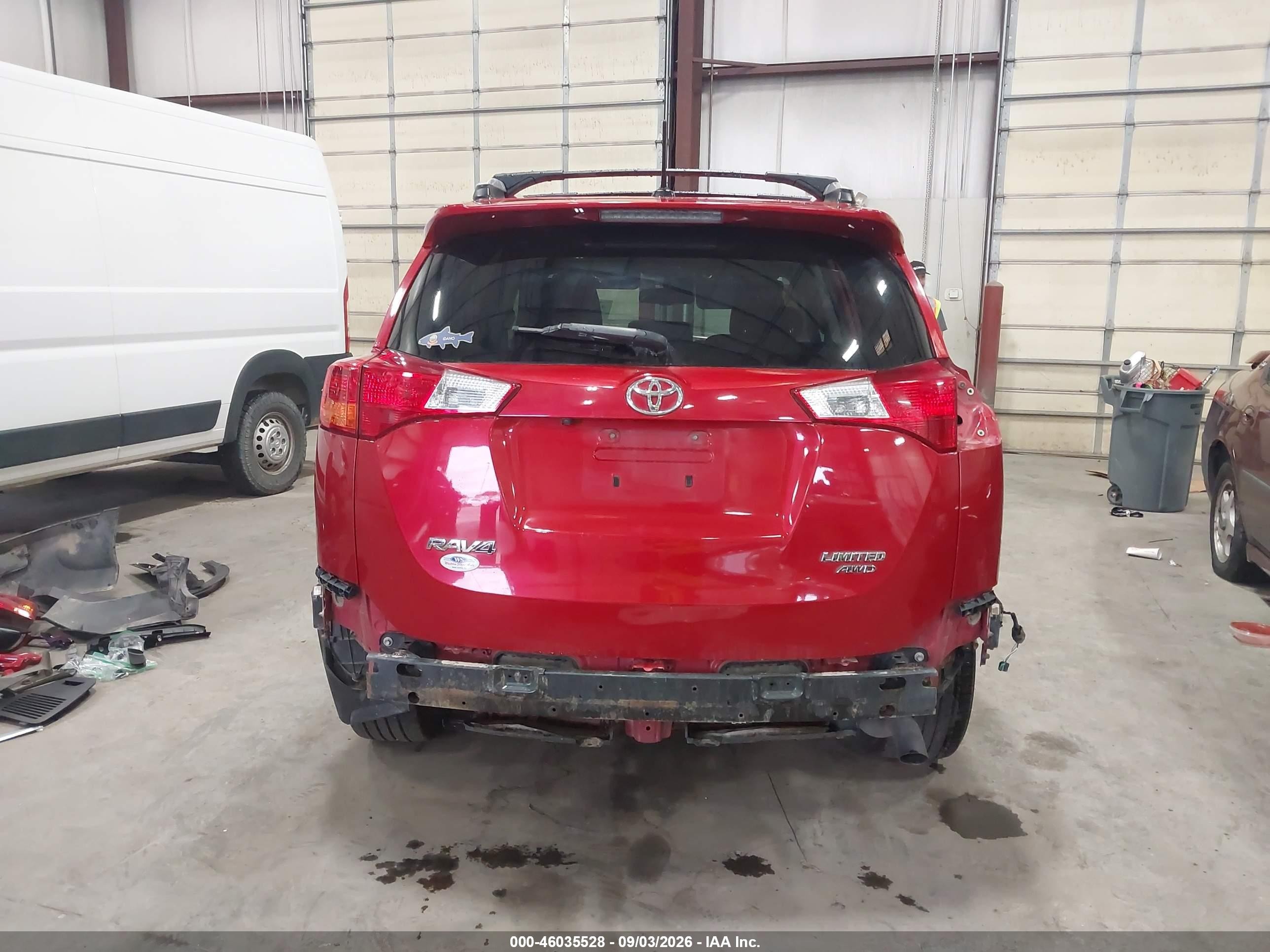 2014 Toyota Rav4 Limited Red vin: 2T3DFREV5EW221122