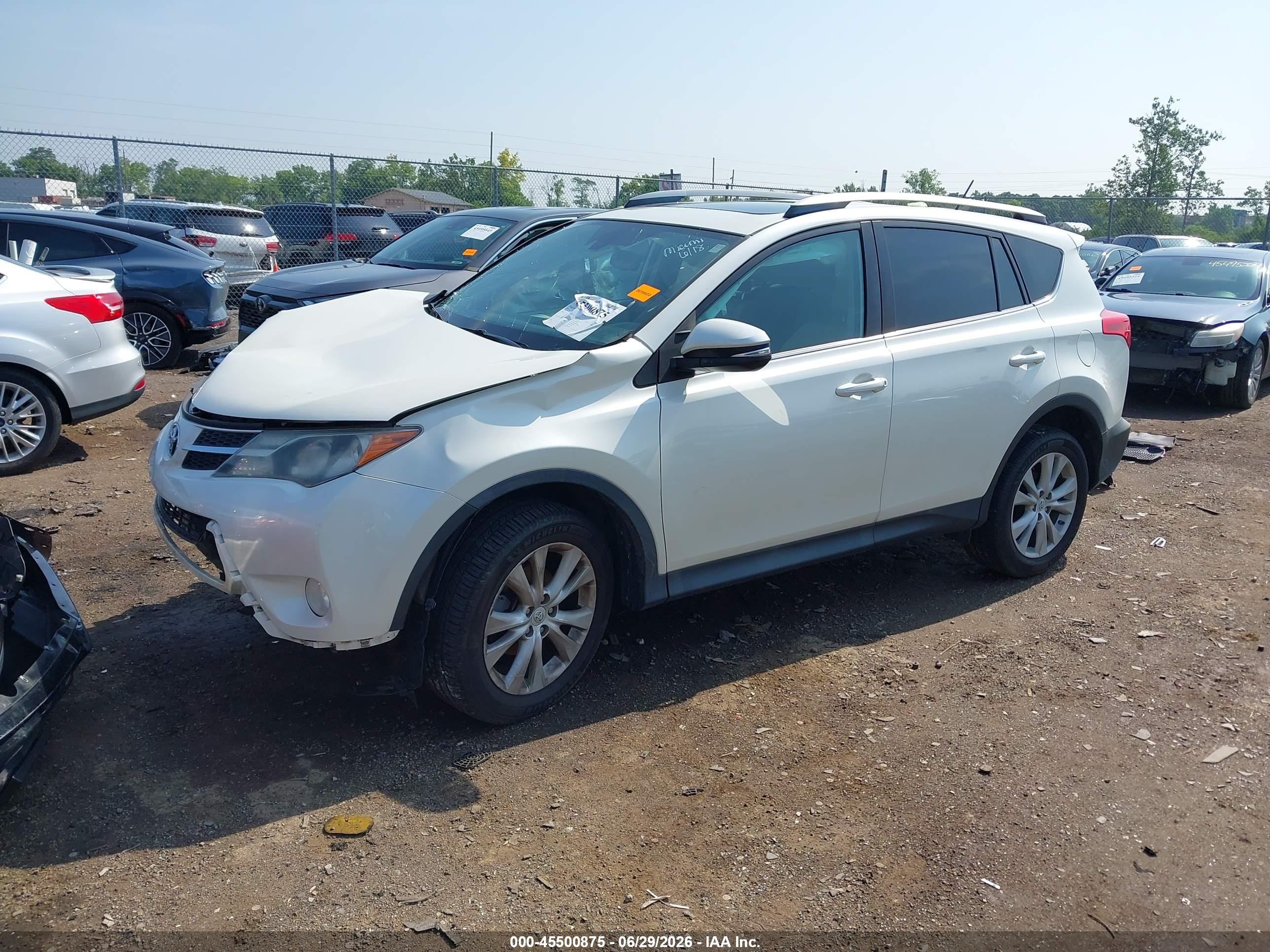2014 Toyota Rav4 Limited White vin: 2T3DFREV5EW222688