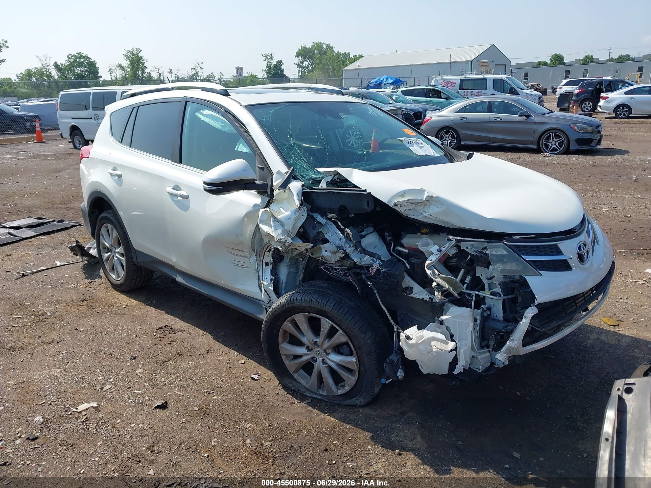 2014 Toyota Rav4 Limited White vin: 2T3DFREV5EW222688