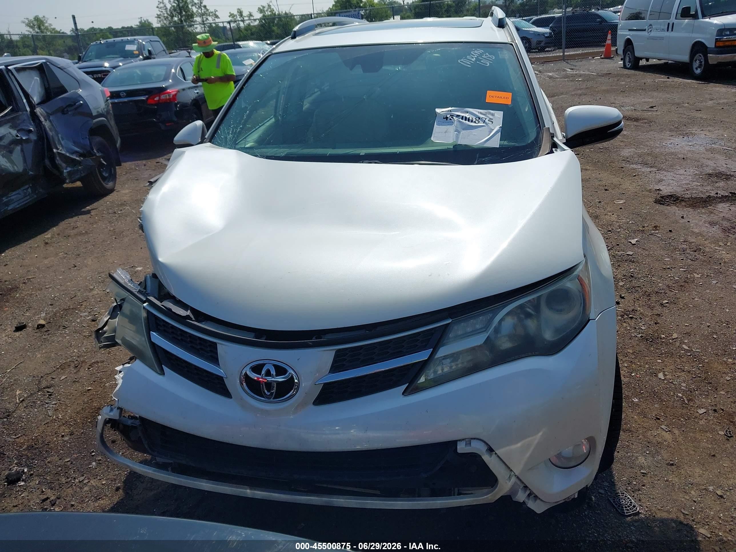 2014 Toyota Rav4 Limited White vin: 2T3DFREV5EW222688