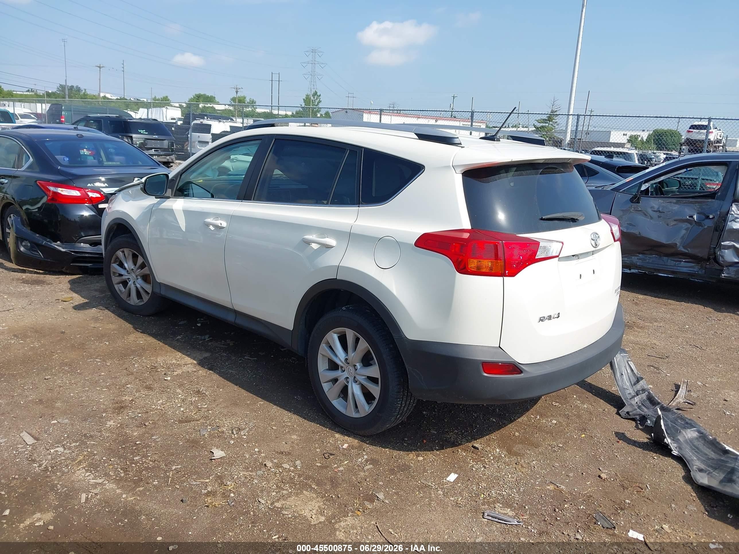 2014 Toyota Rav4 Limited White vin: 2T3DFREV5EW222688