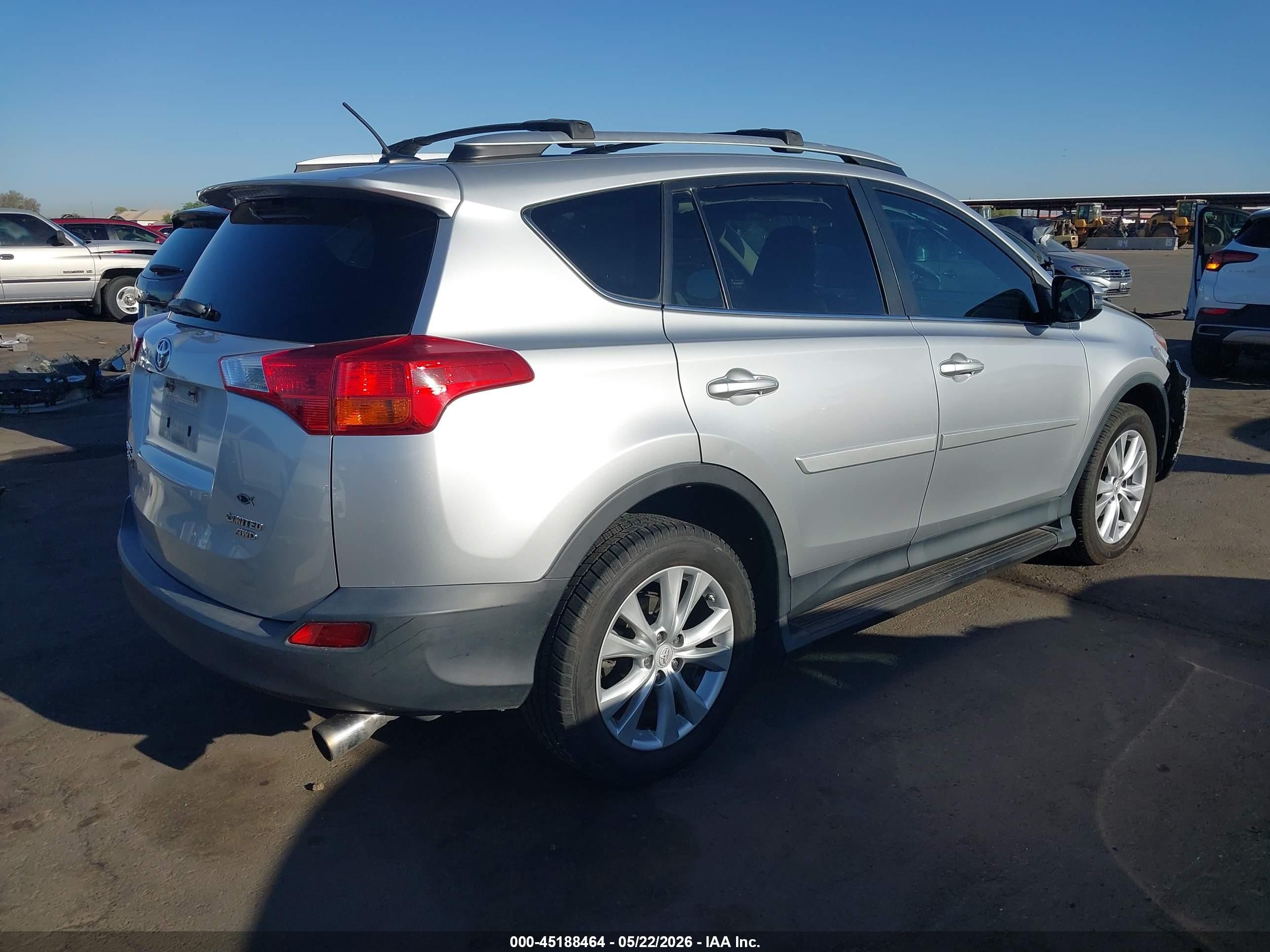 2015 Toyota Rav4 Limited Silver vin: 2T3DFREV5FW274713