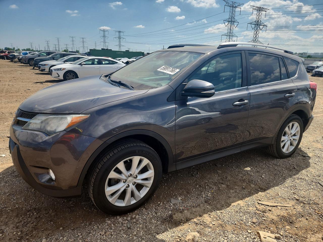 2015 Toyota Rav4 Limited Серый vin: 2T3DFREV5FW375217