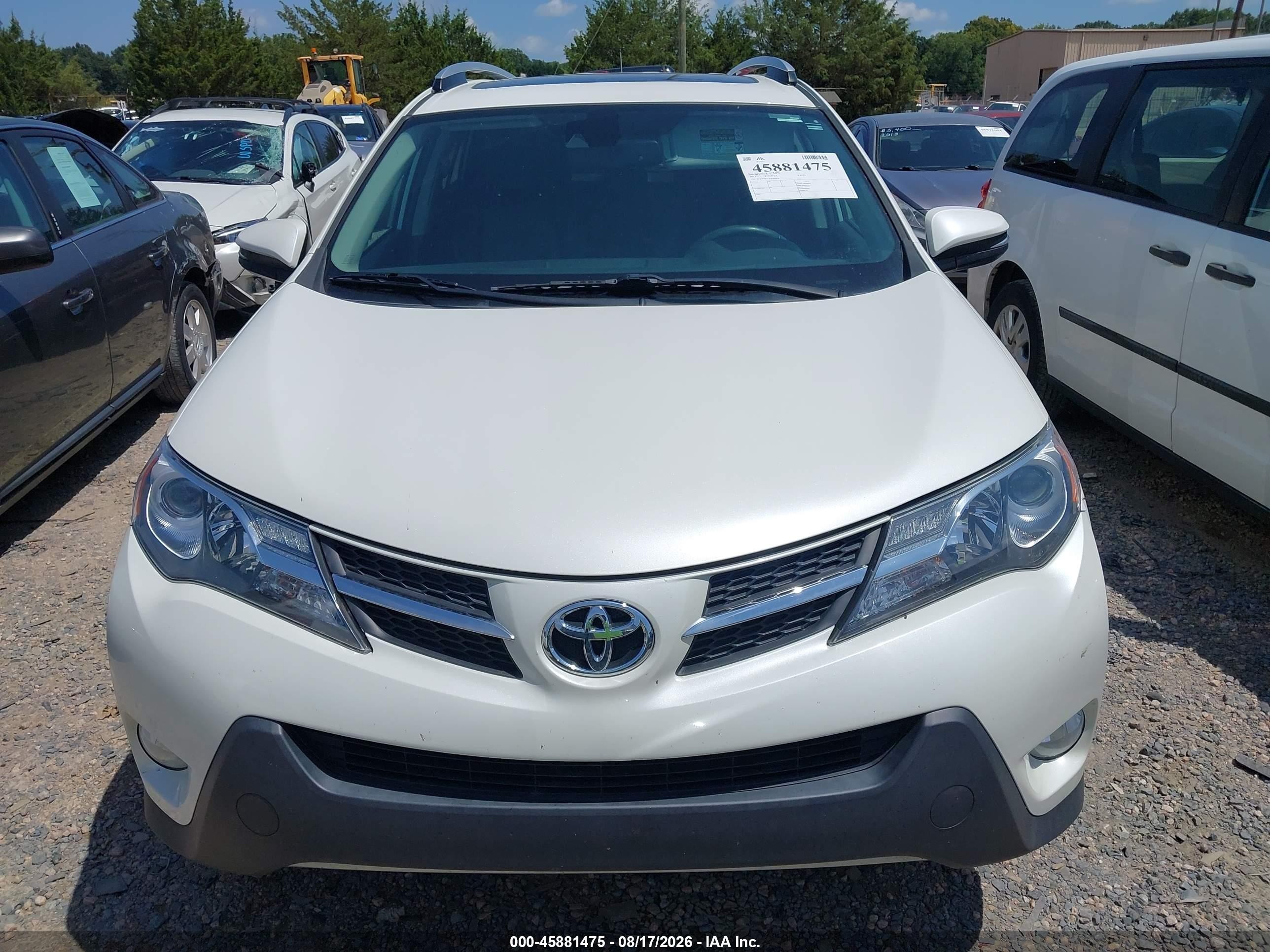 2015 Toyota Rav4 Limited White vin: 2T3DFREV5FW406479