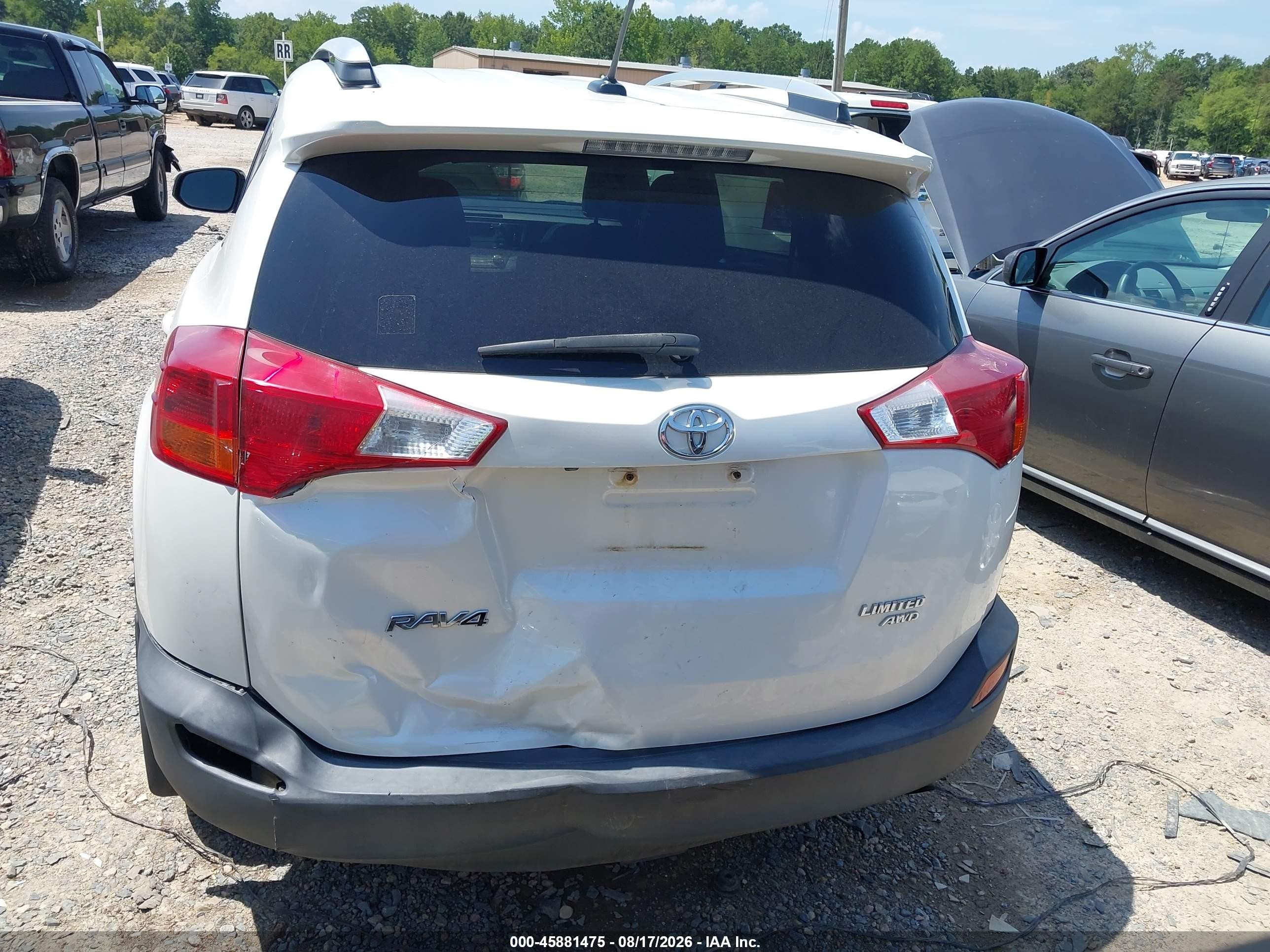 2015 Toyota Rav4 Limited White vin: 2T3DFREV5FW406479