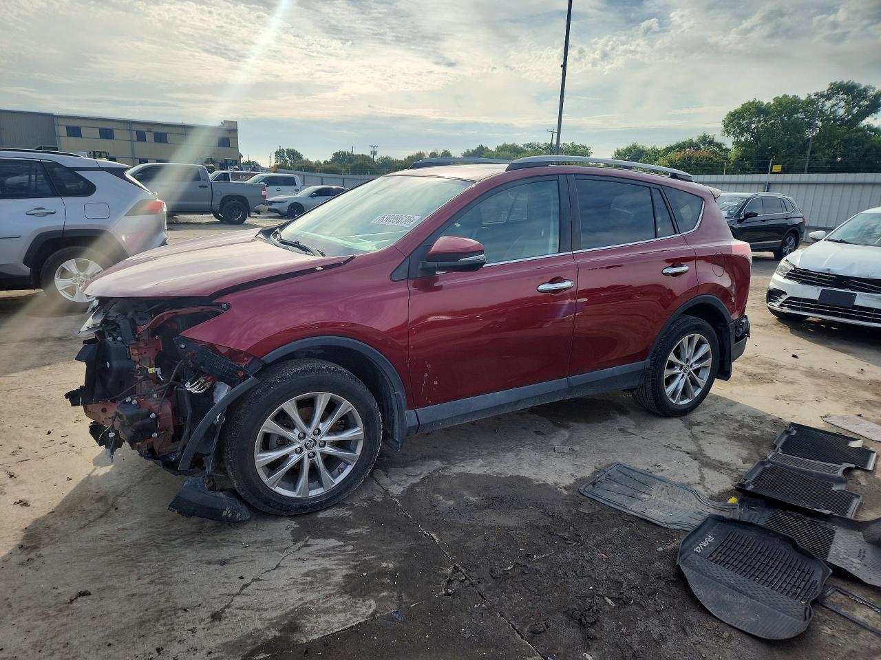2018 Toyota Rav4 Limited Burgundy vin: 2T3DFREV5JW793107
