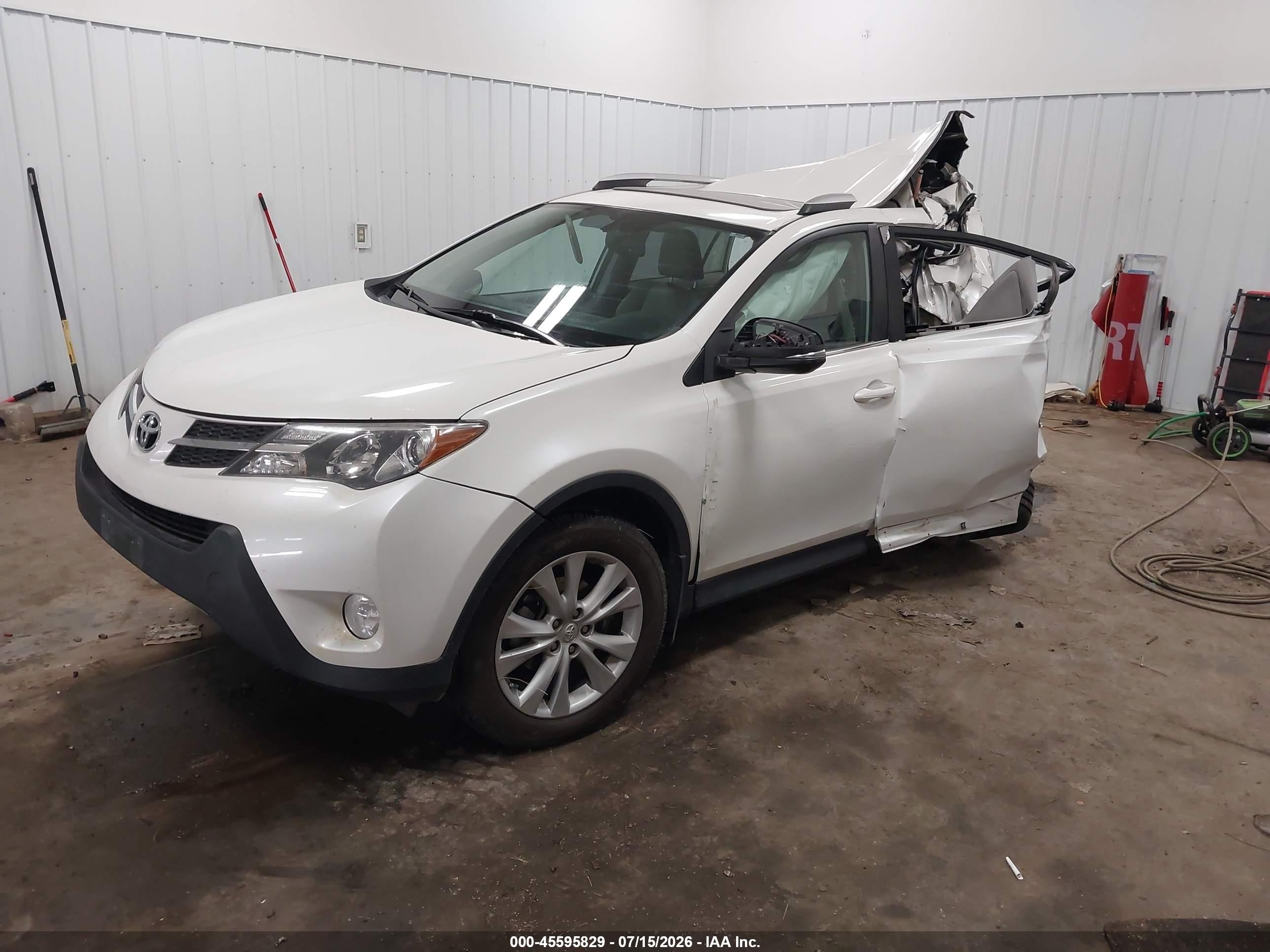 2013 Toyota Rav4 Limited White vin: 2T3DFREV6DW007724
