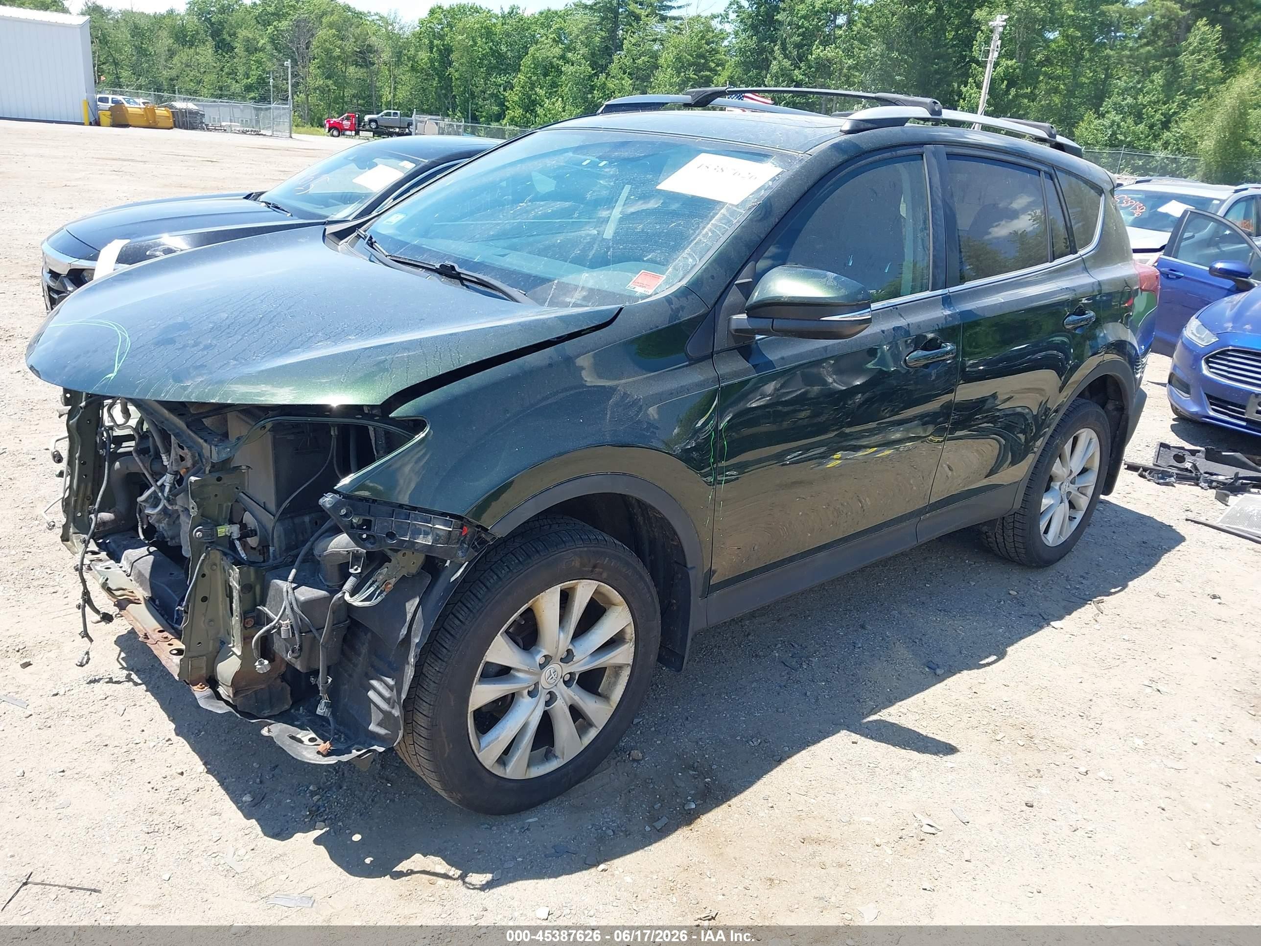 2013 Toyota Rav4 Limited Green vin: 2T3DFREV6DW093021