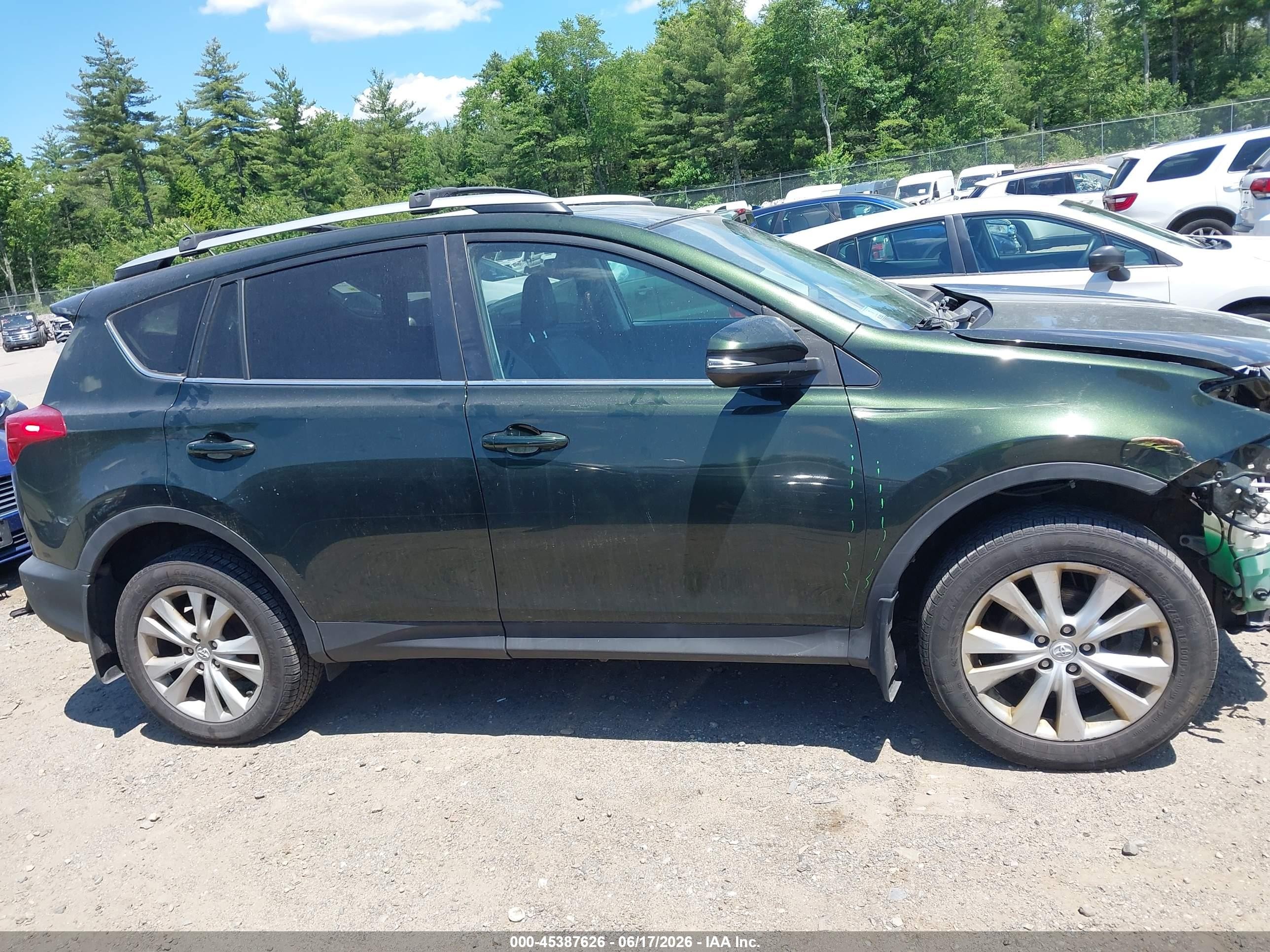 2013 Toyota Rav4 Limited Green vin: 2T3DFREV6DW093021